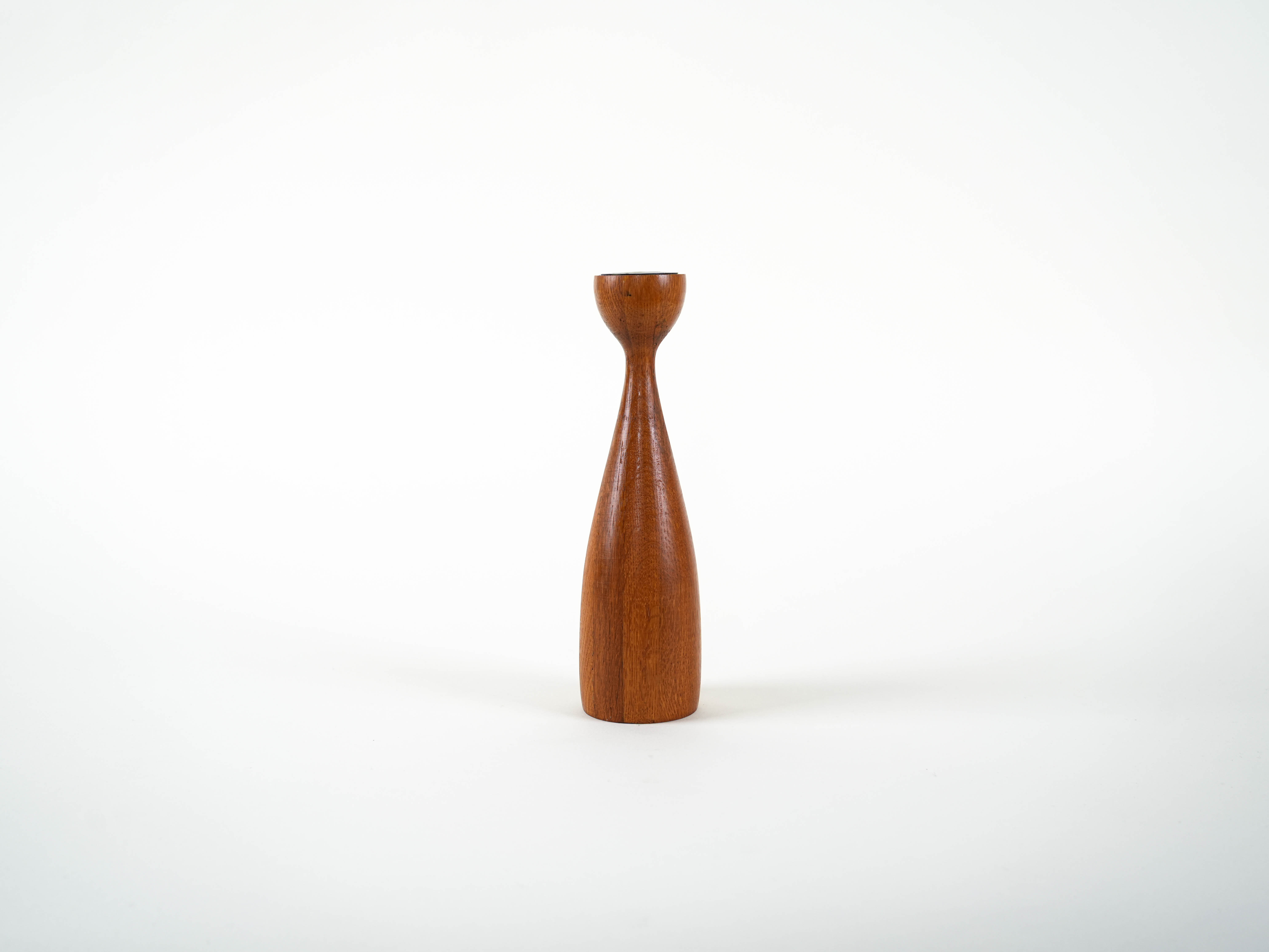Tealight holder teak wood 1970s