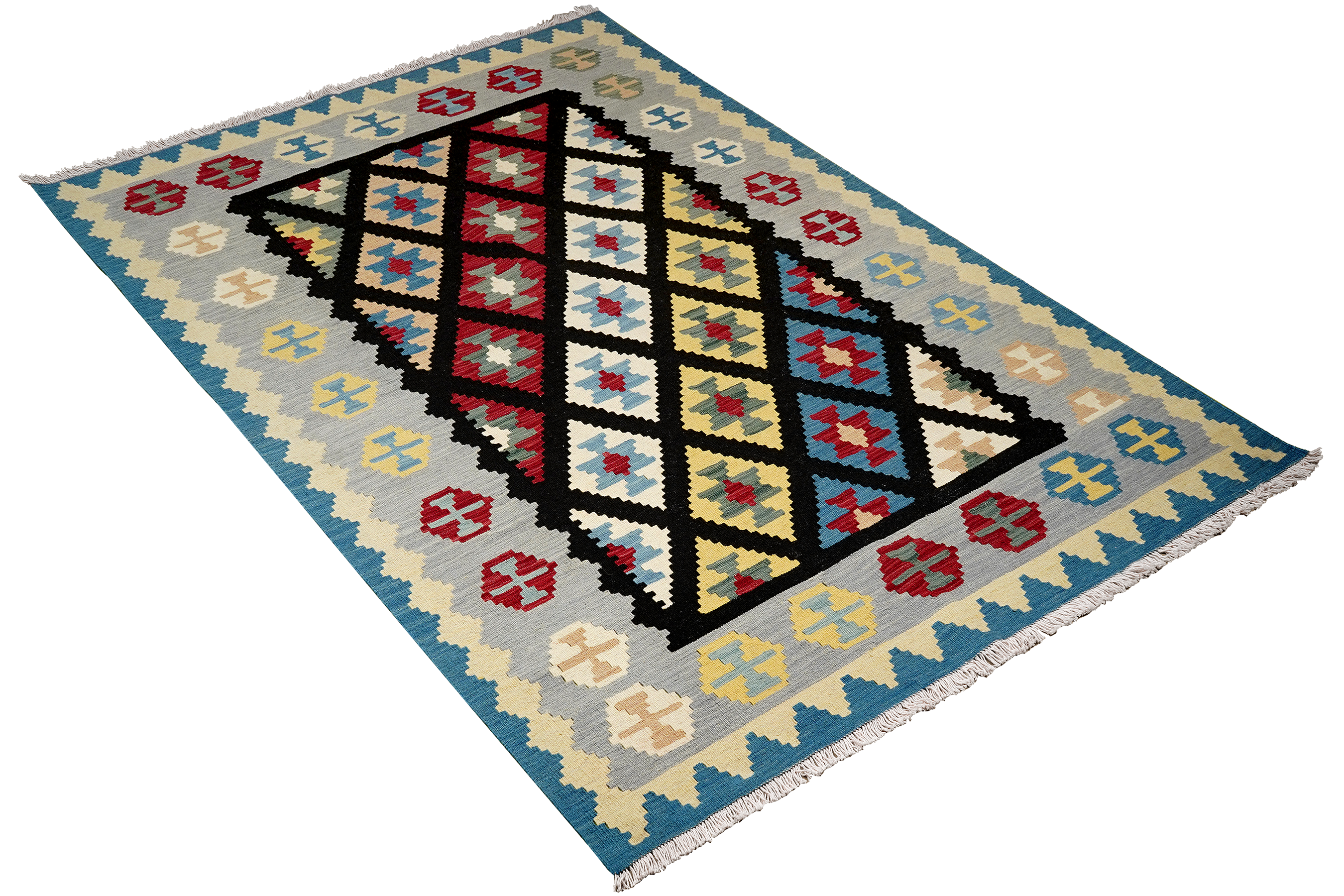 Kilim Gashgai Teppich Wolle Mehrfarbig