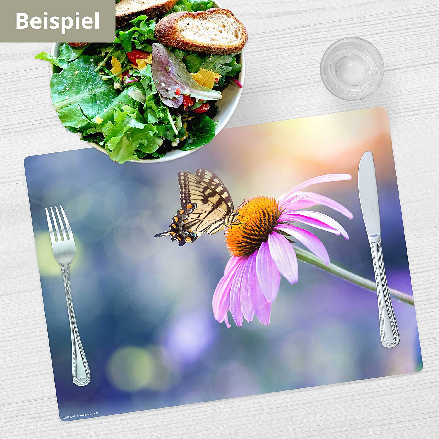 Tischset Schmetterling (4er-Set) Vinyl Mehrfarbig