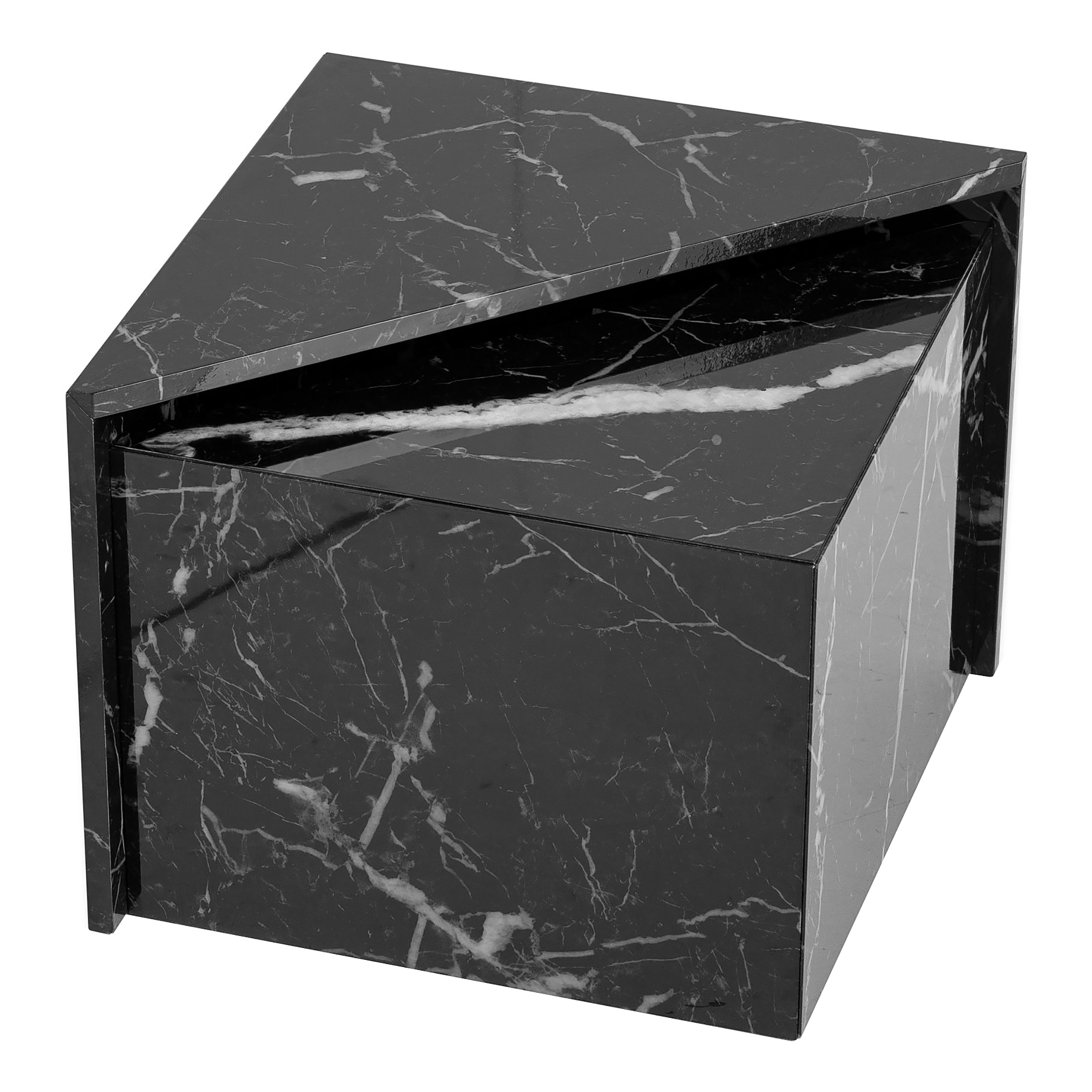 Couchtisch Deleon Marmor Schwarz Dekor