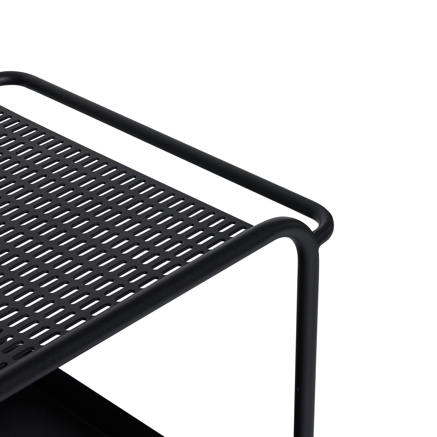 Push Serving Trolley Black