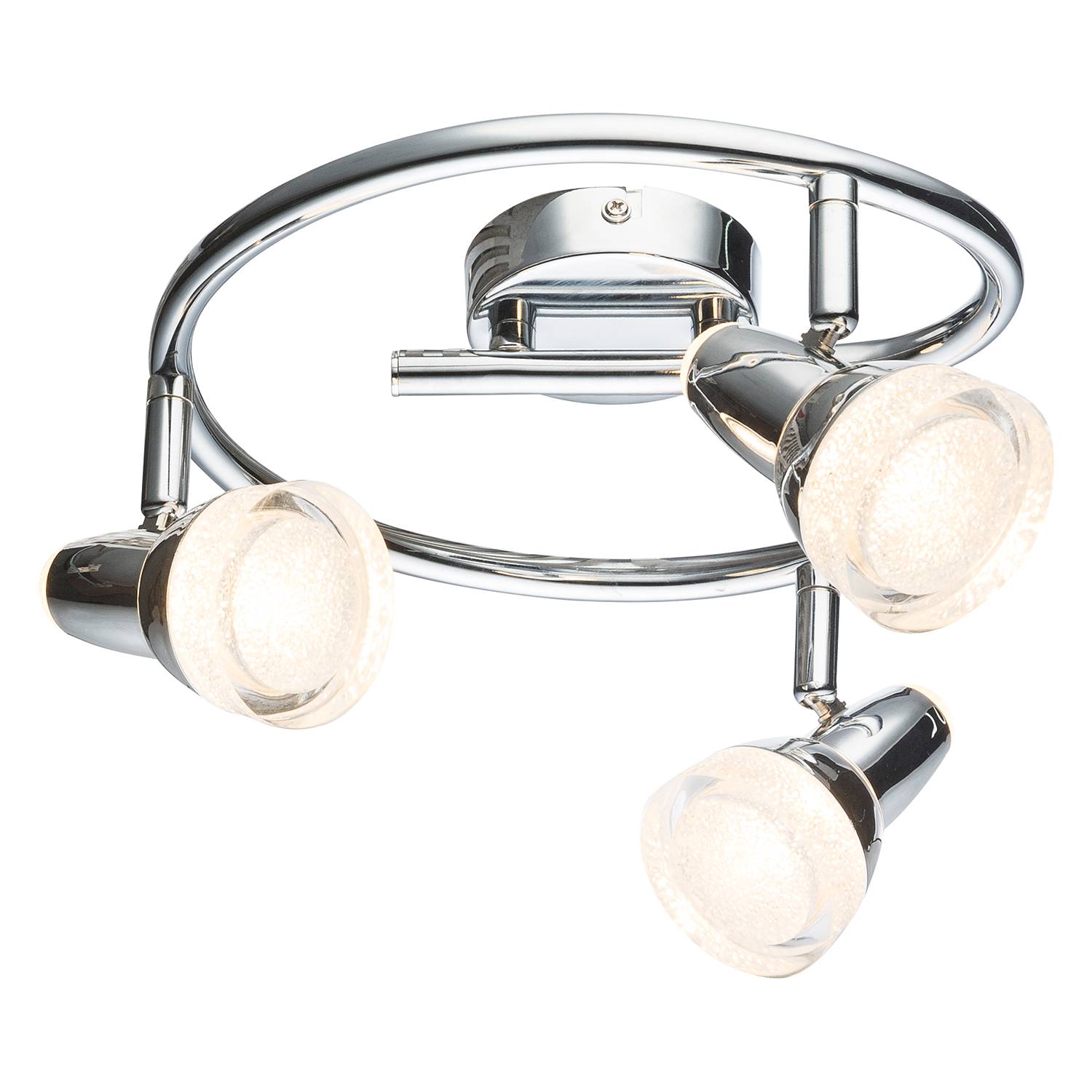 LED-Deckenleuchte Alaska I Kristallglas Silber