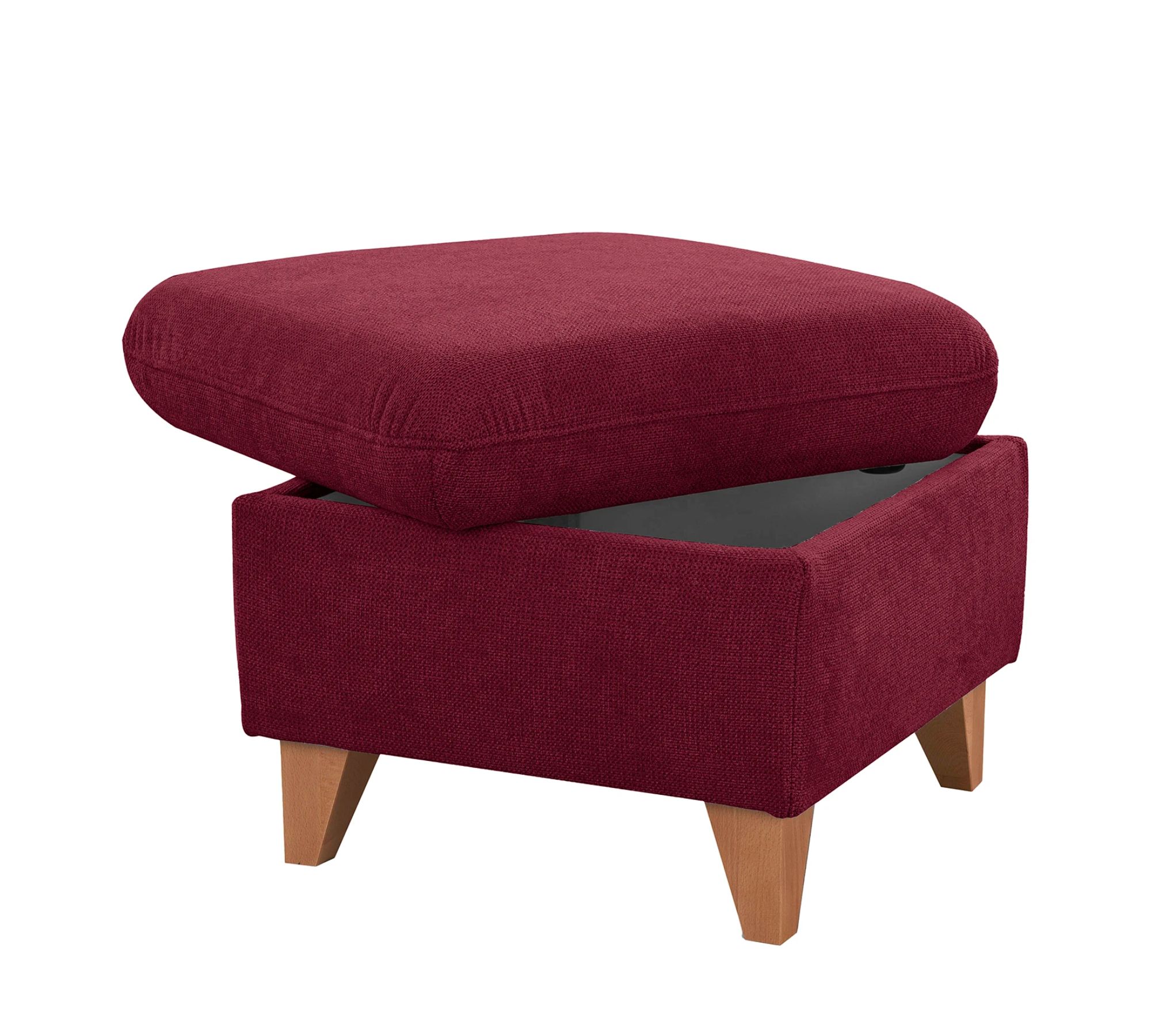 Polsterhocker Webstoff Beere