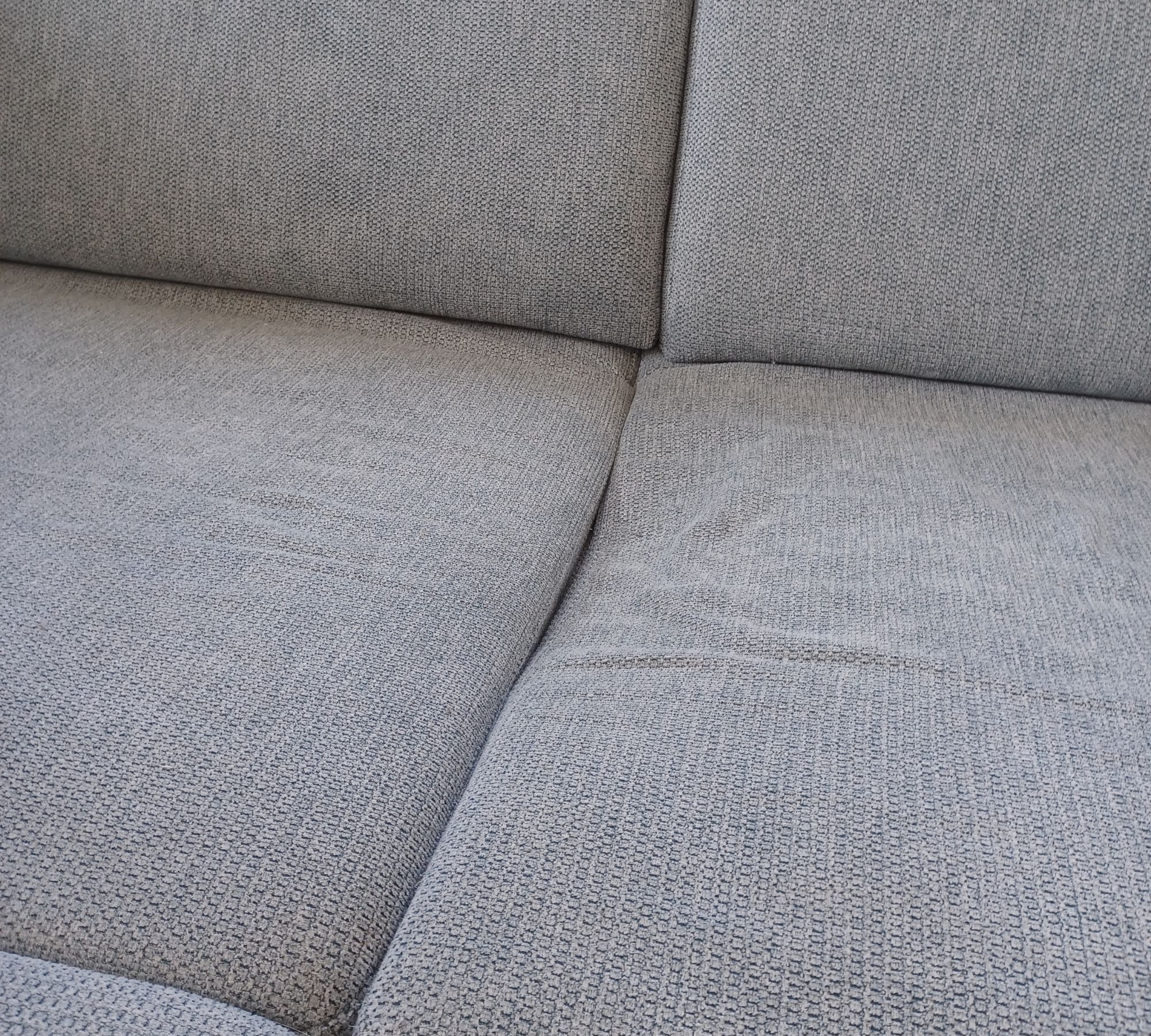 Sofa Récamiere Rechts Textil Metall Blau