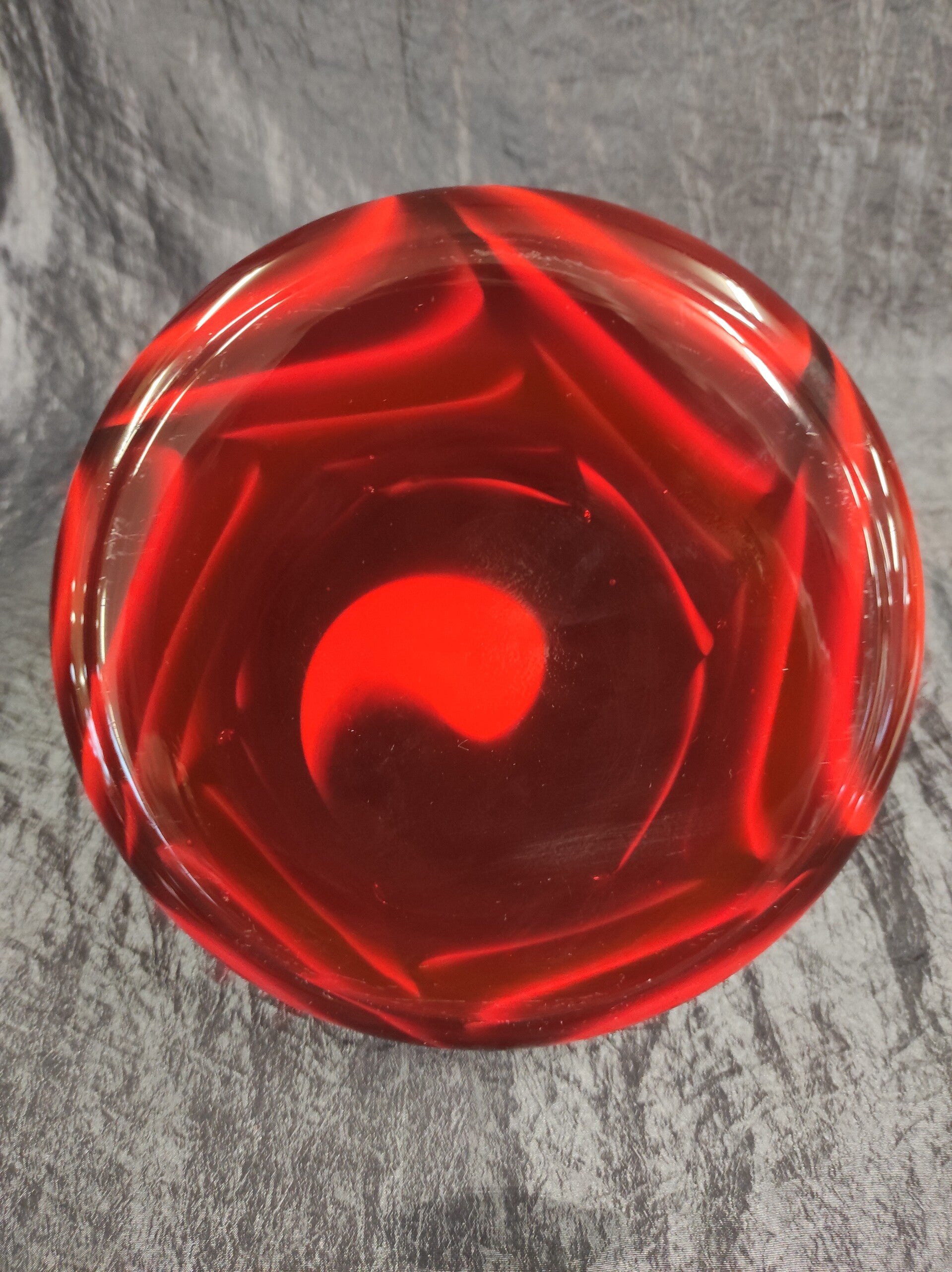 Vintage Vase Glas Rot