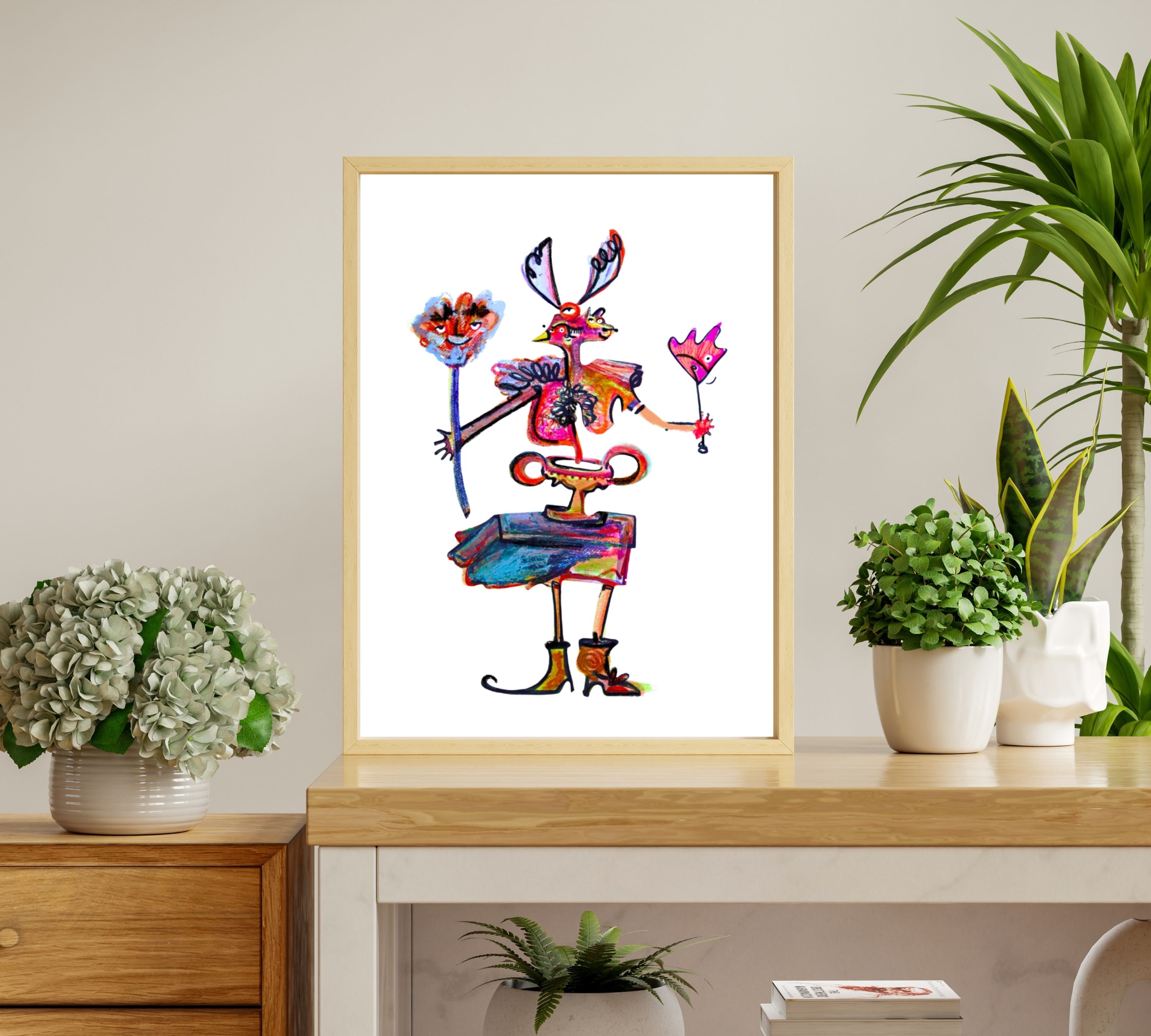 Stampa d'arte Hekate multicolore