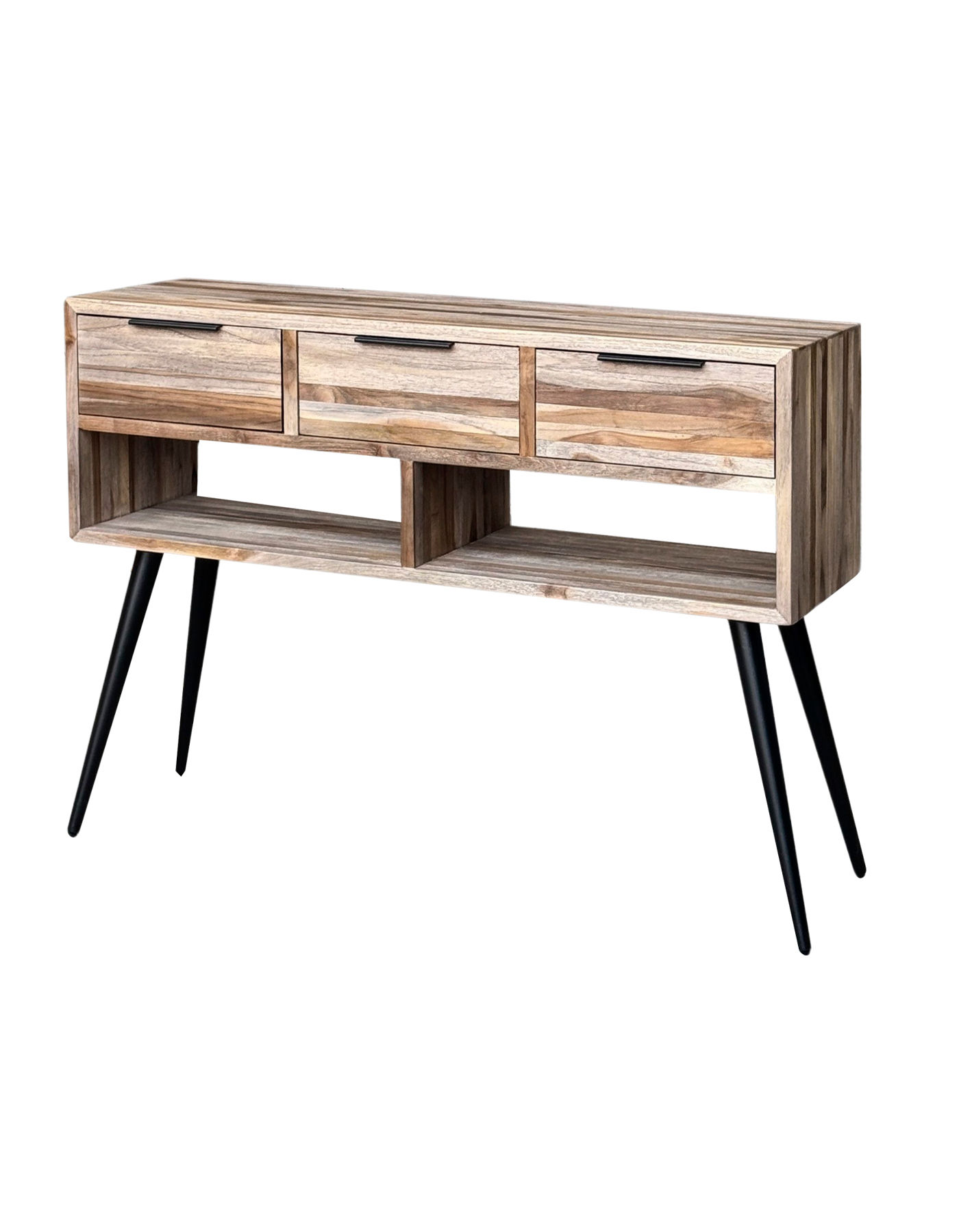 Console table with drawers Recycled teak