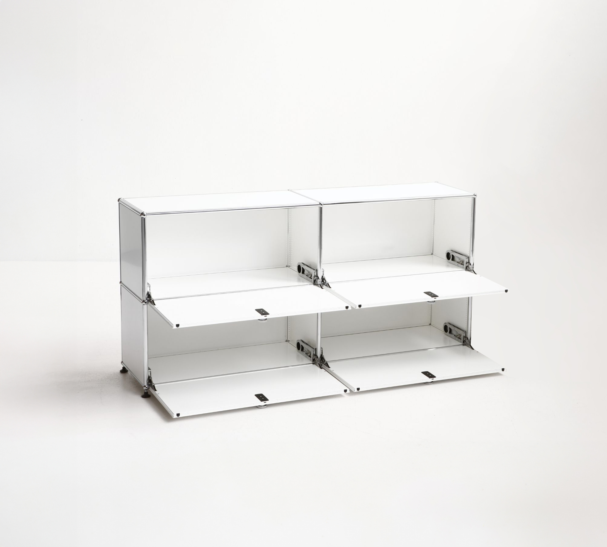 Sideboard 2x2 Mit 4 Klapptüren Reinweiss