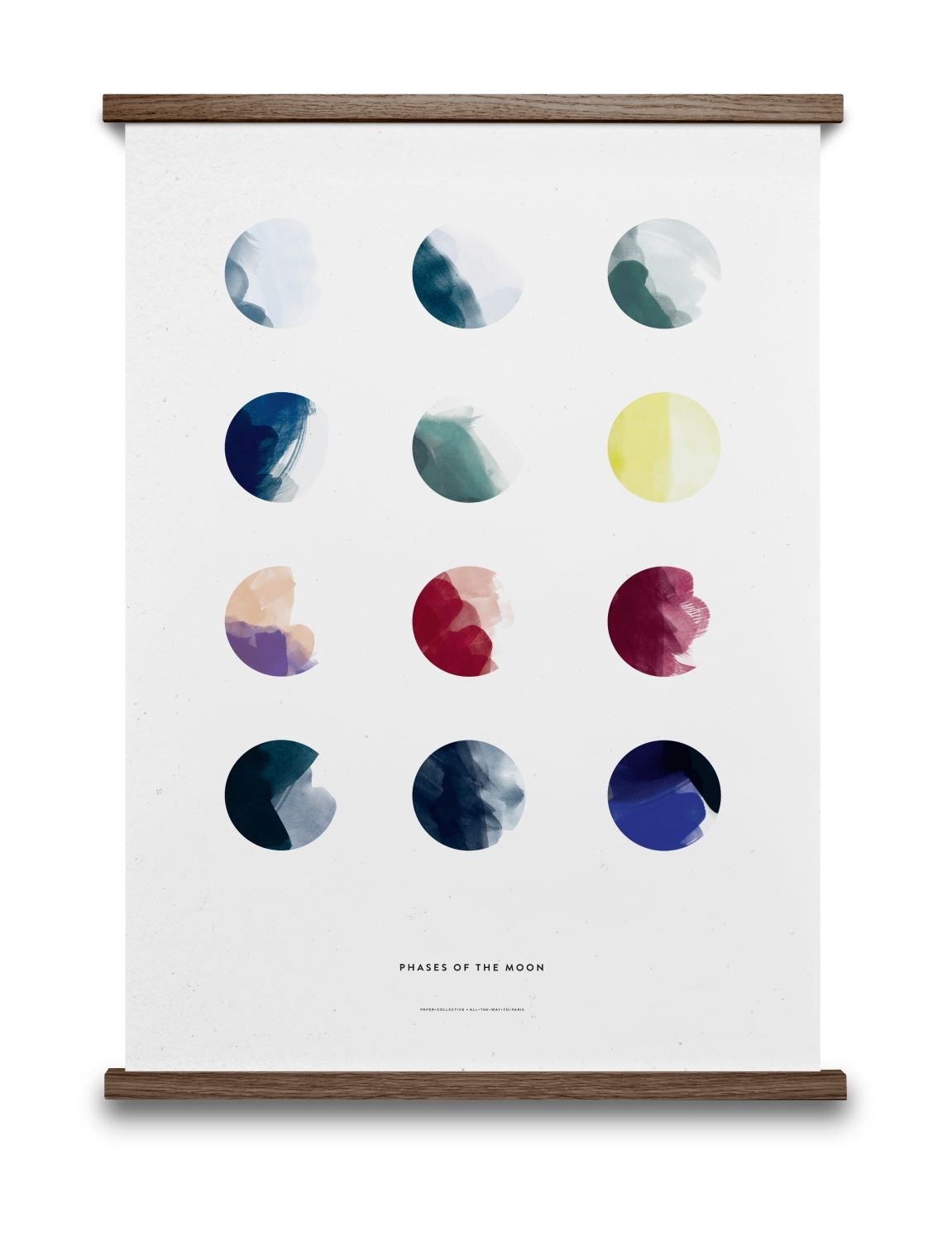 Moon Phases Poster Mehrfarbig