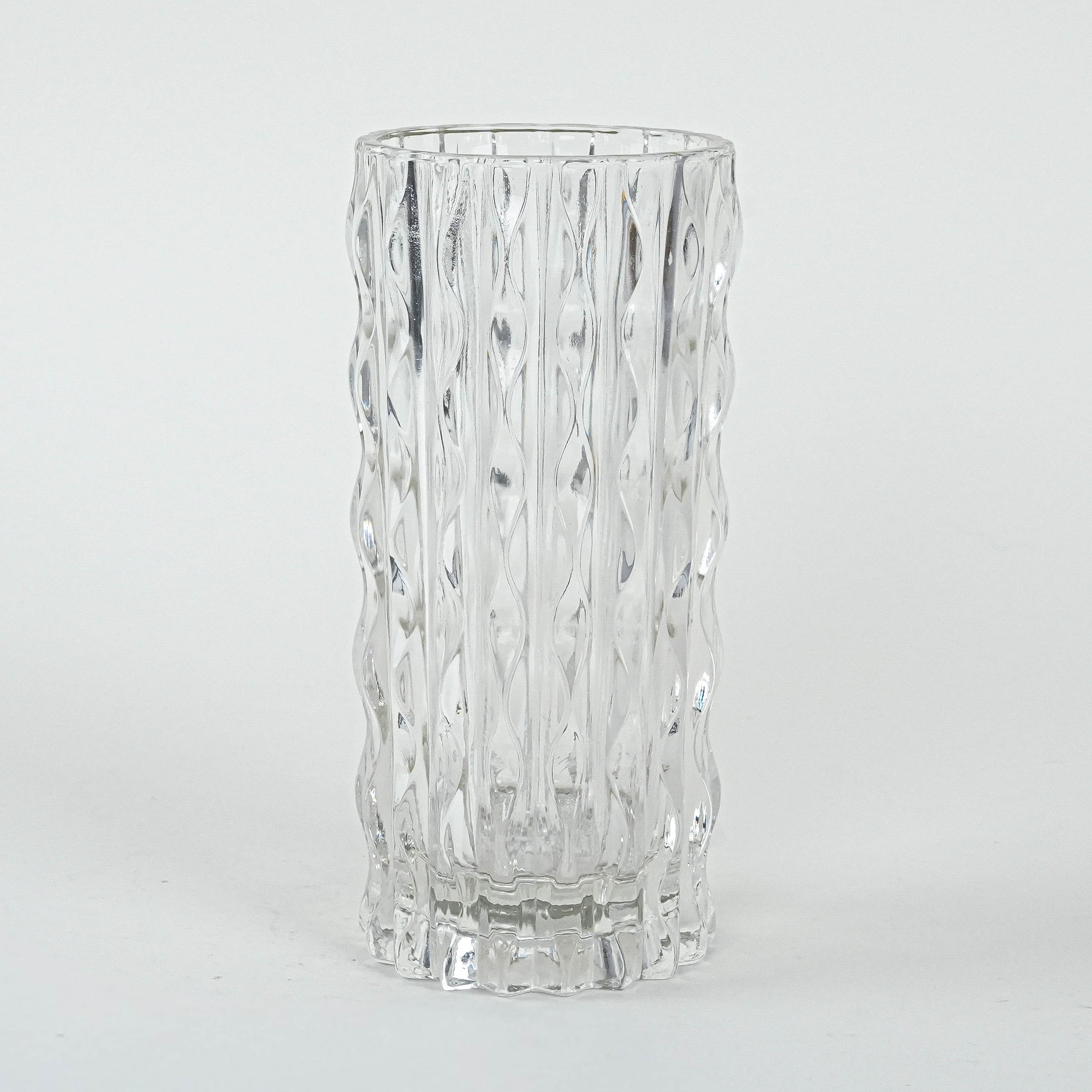 Kristallvase Transparent 1960er Jahre