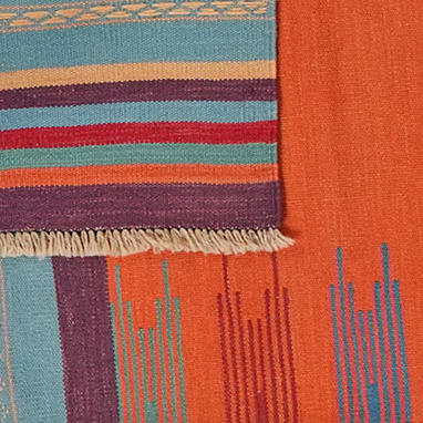 Kilim Gashgai Teppich Orange