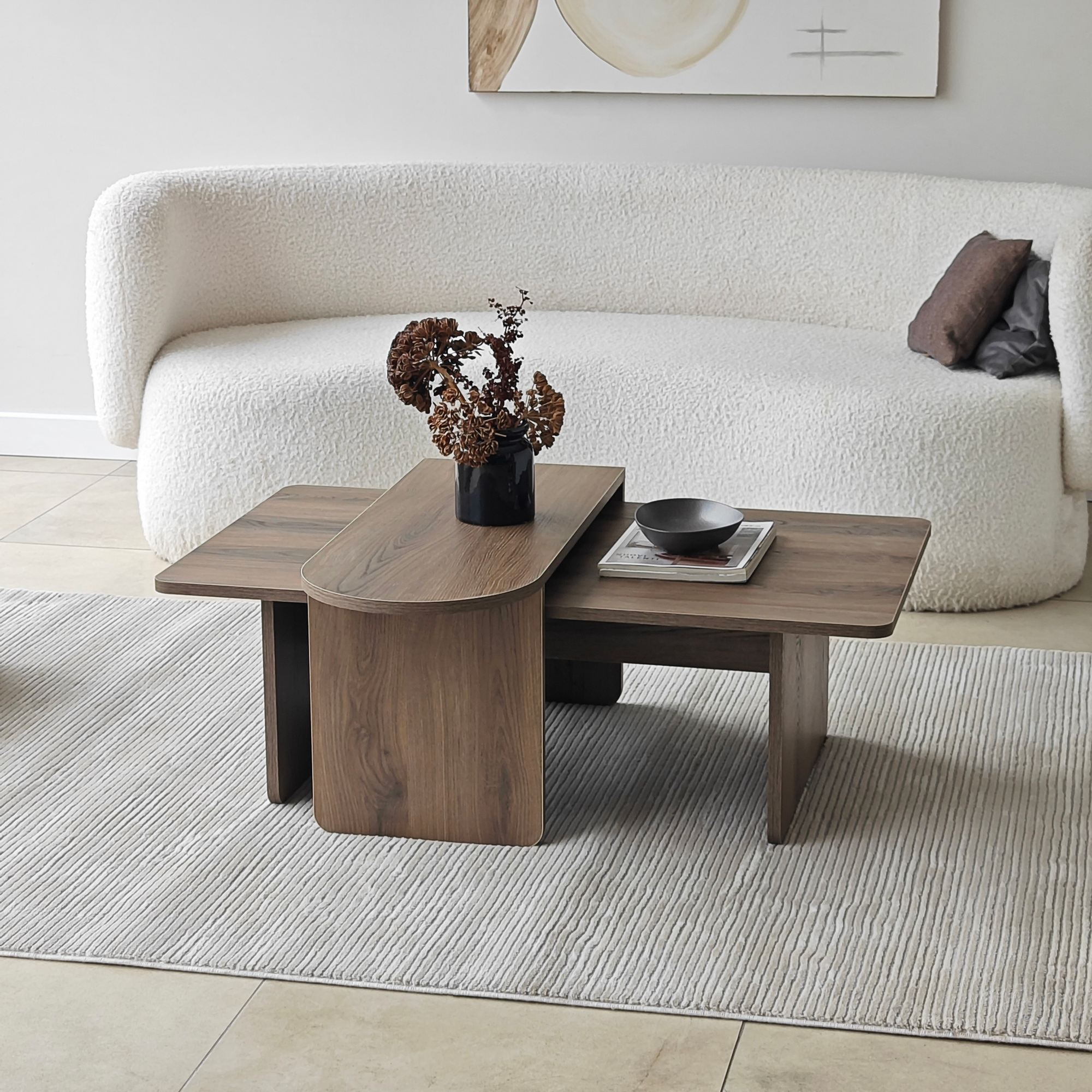 Paris Couchtisch Nussbaum-Optik Braun