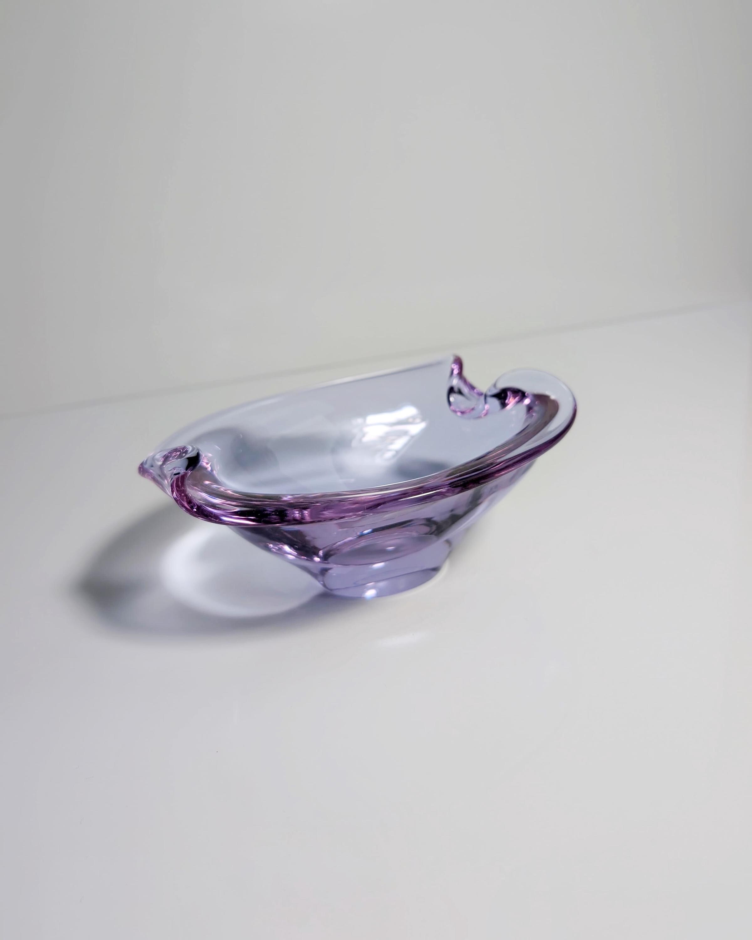 Vintage Schale oder Aschenbecher Glas 1950er Jahre