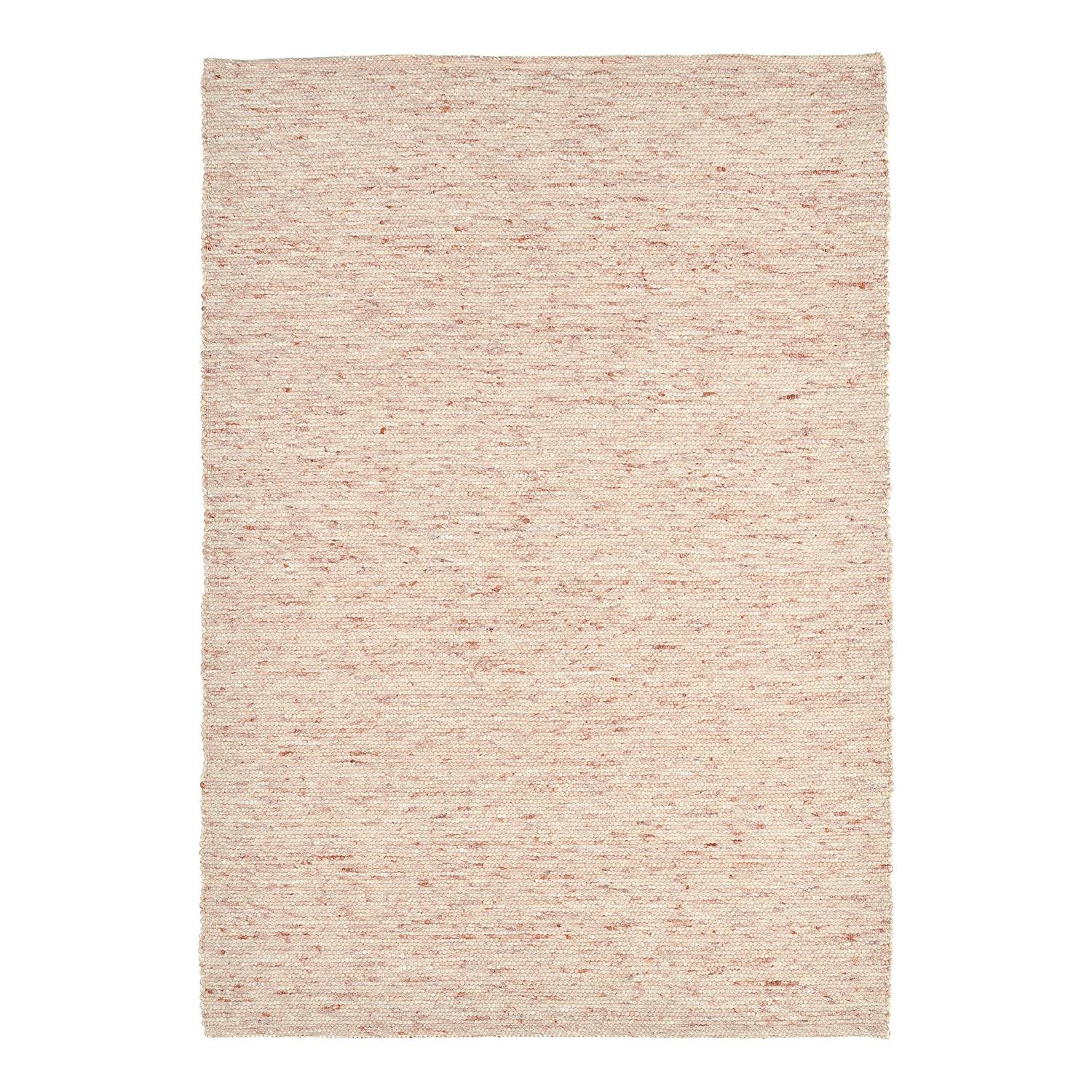 Wollteppich Hörnum Schurwolle Beige 40 x 60 cm