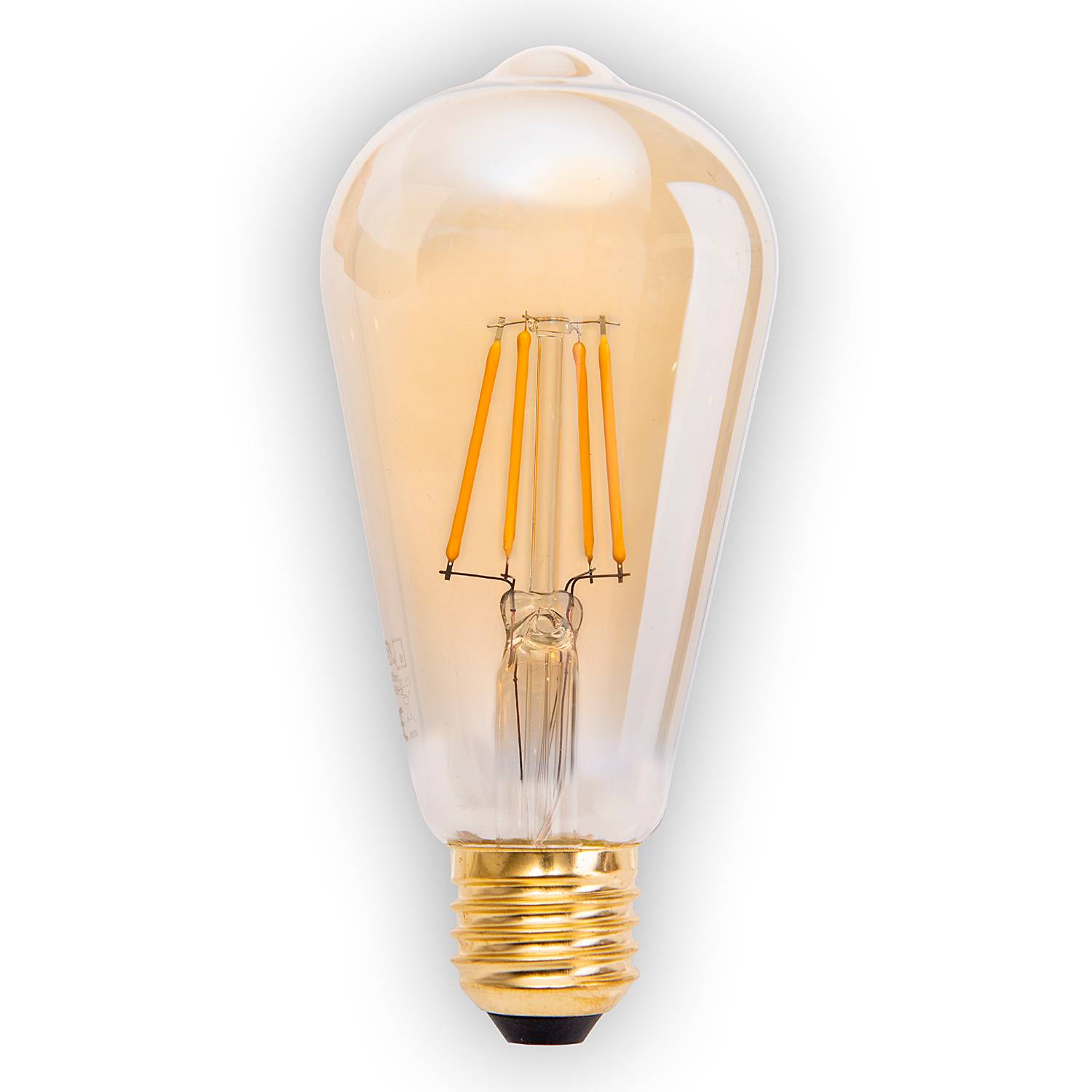 Druno LED-Leuchtmittel 4er-Set Farbglas Bernstein