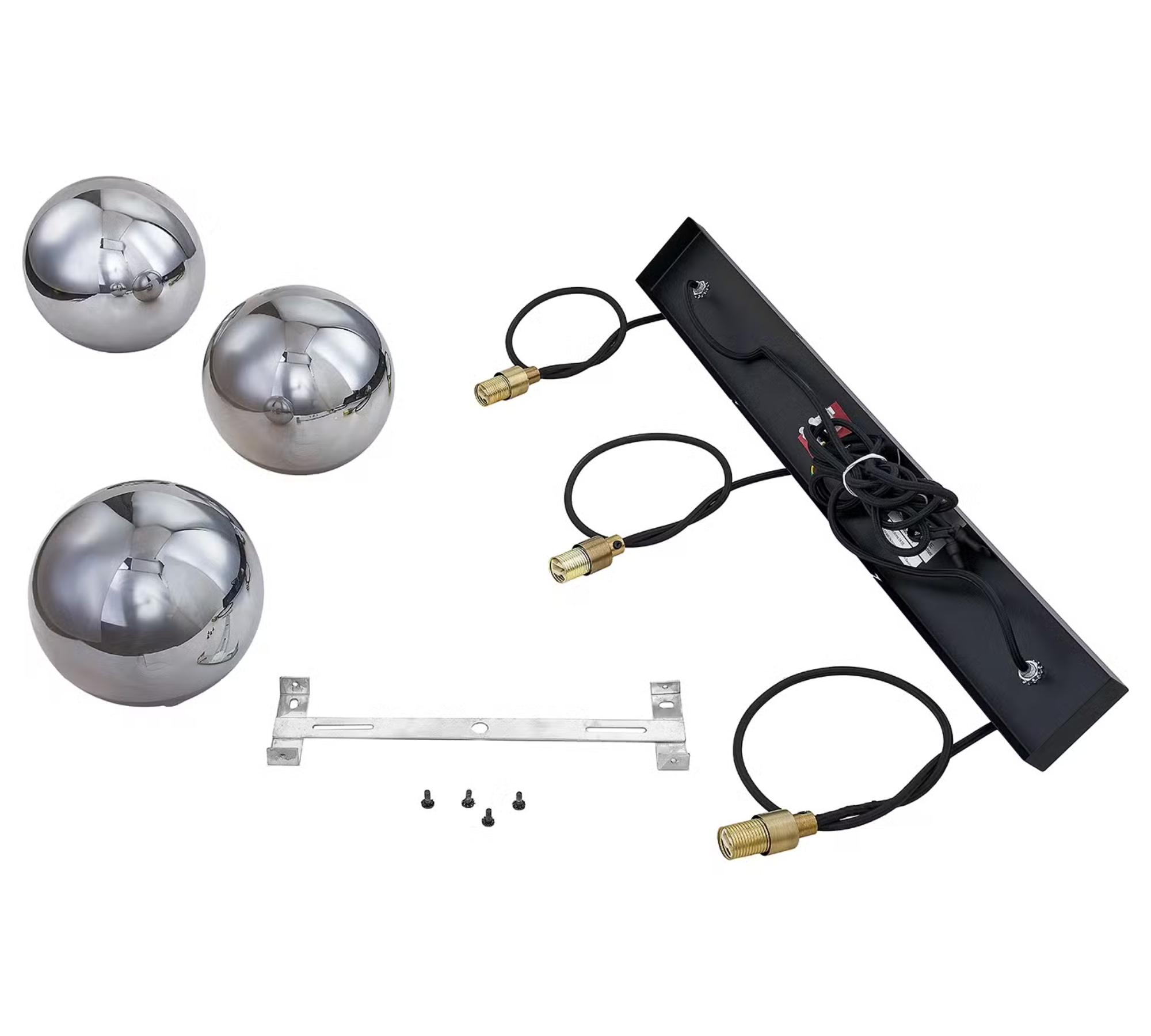 Pendant lamp 3-light smoky glass iron