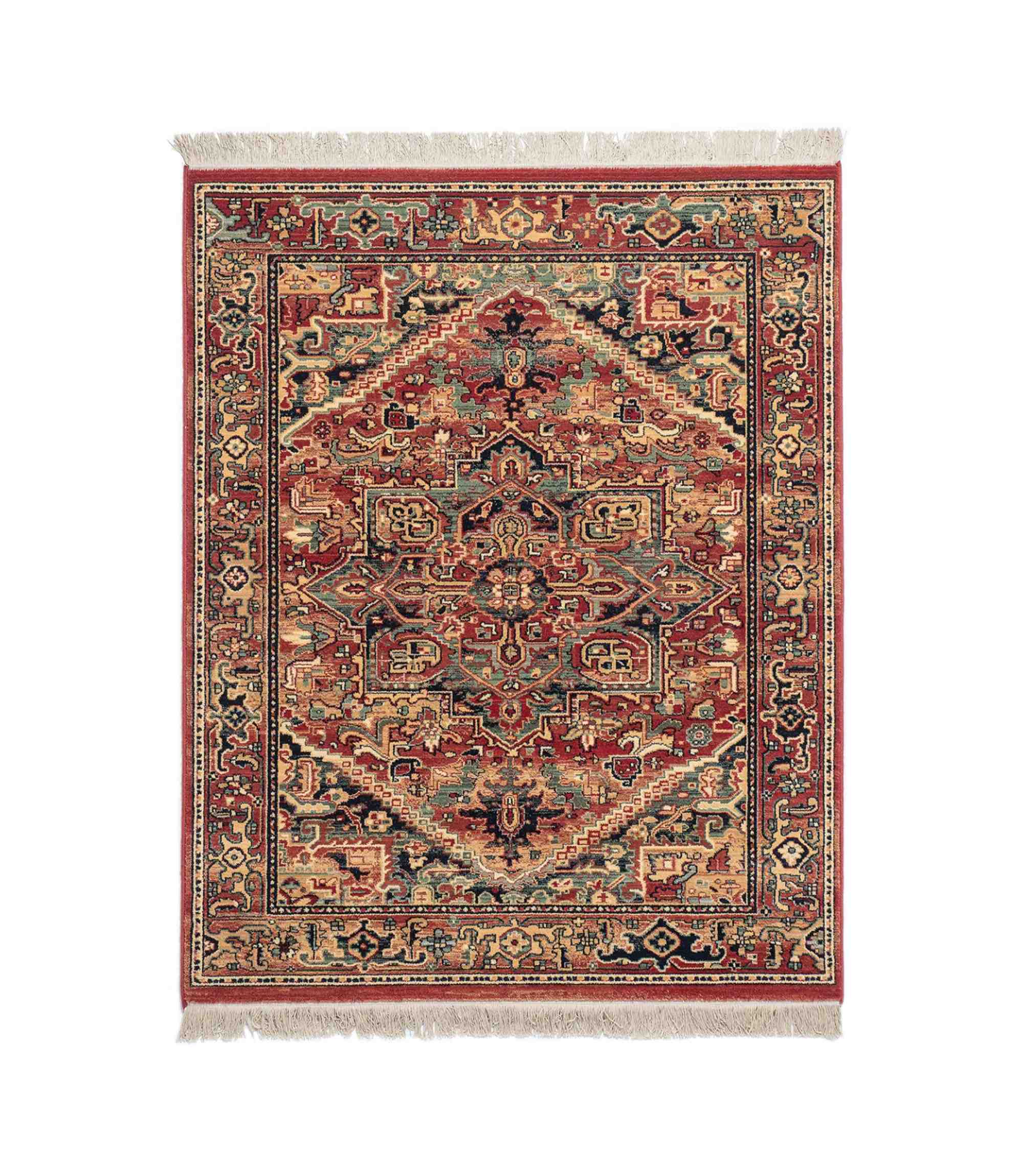 Wollteppich Schurwolle Rot 60 x 85 cm