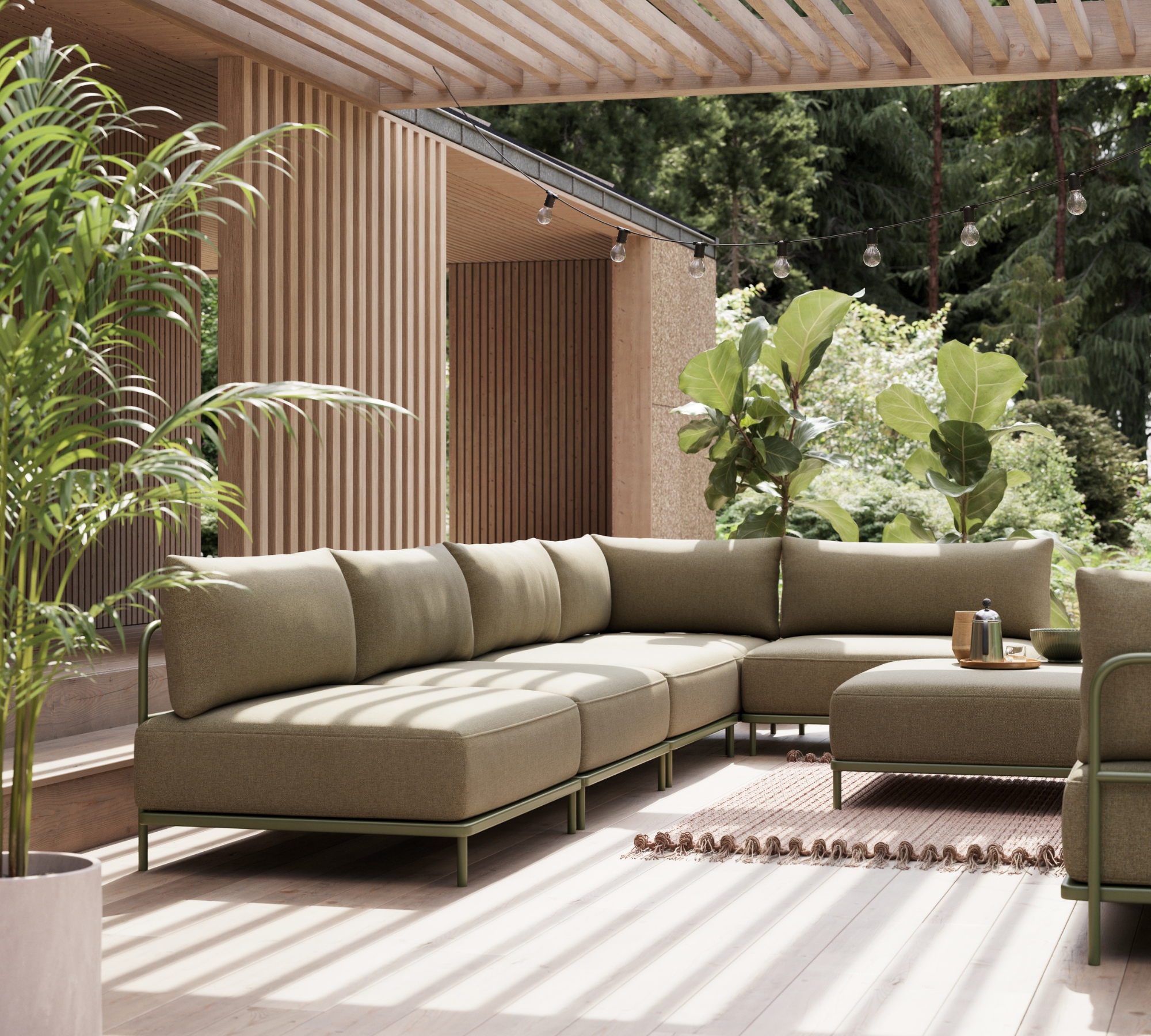 Vincent Outdoor Eckmodul Clary Sage Green