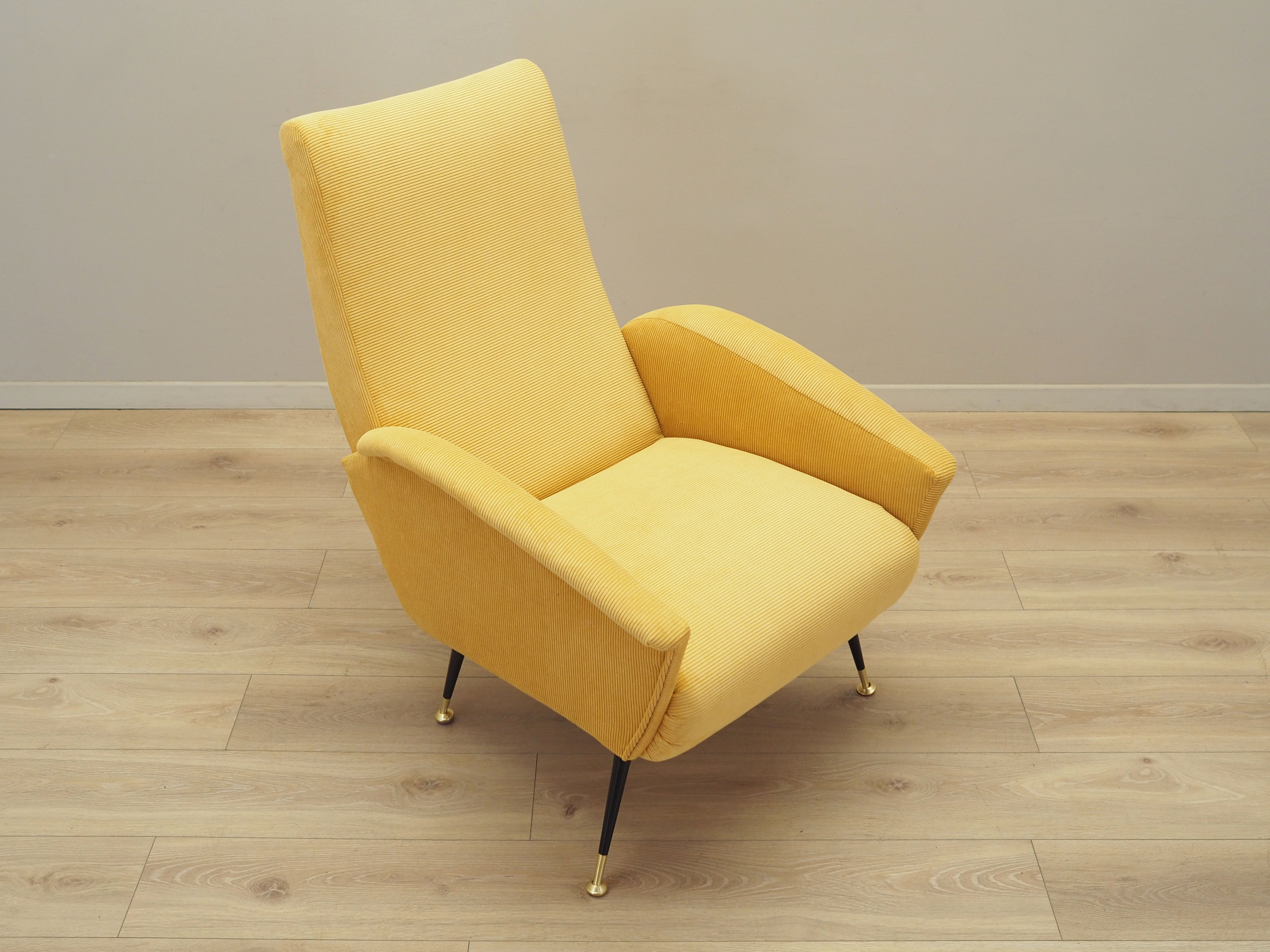 Yellow armchair, Italian design, 70s, Production: Italy