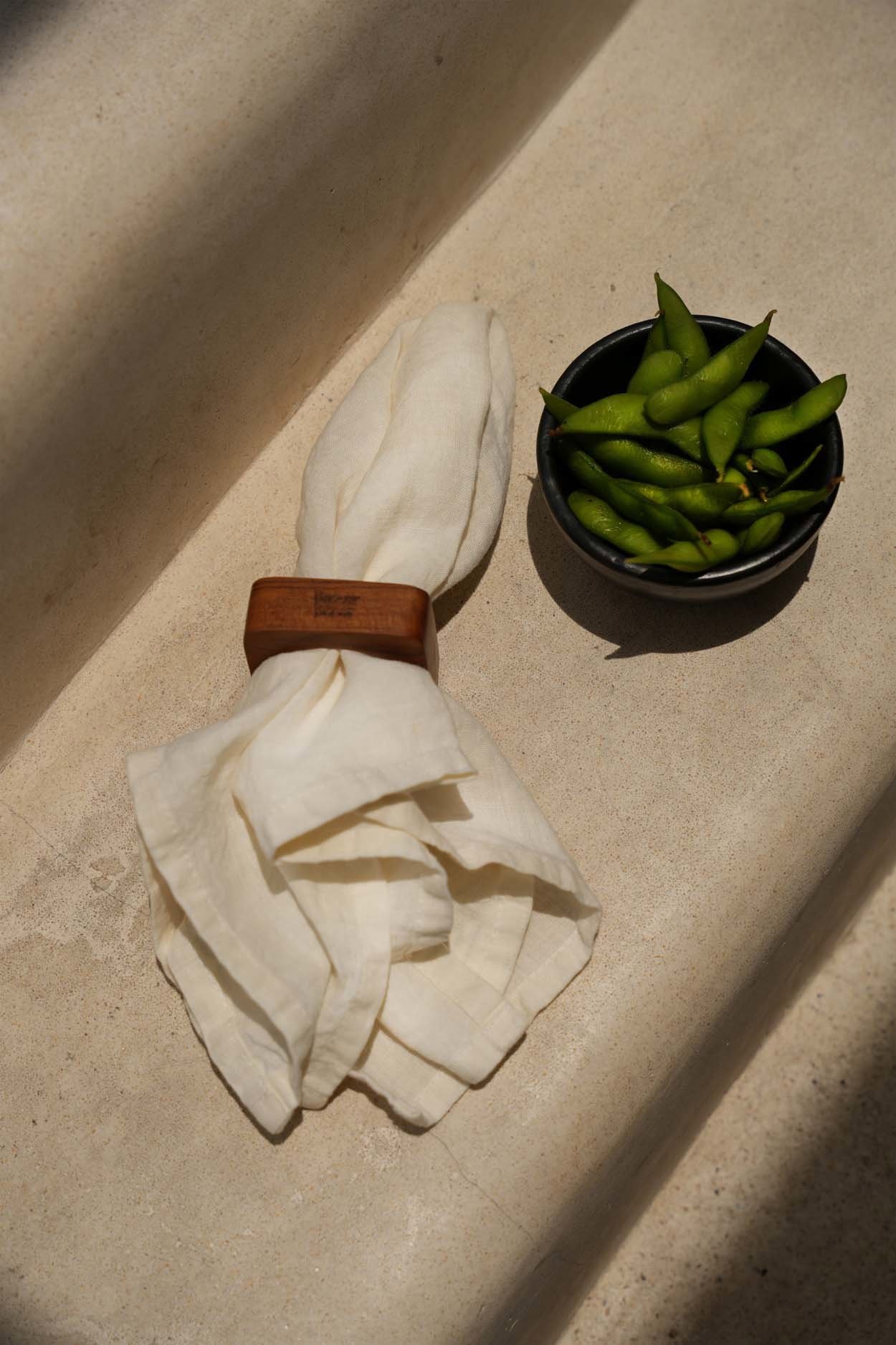 4x Napkin Linen White