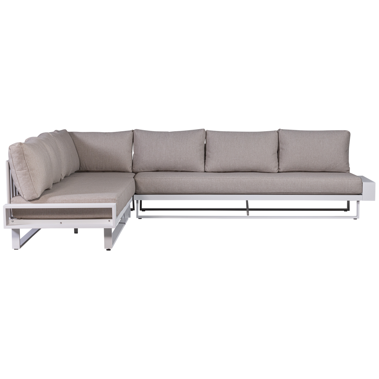 FLint Garten Ecksofa Aluminium Grau