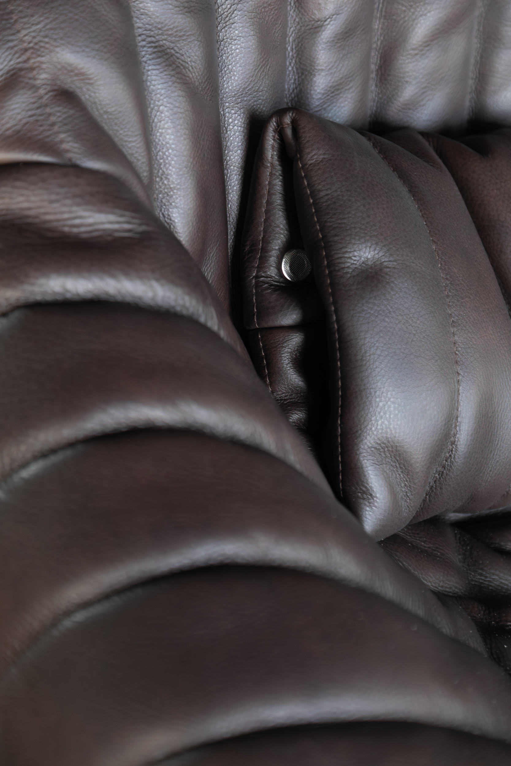 Sandra Sofa 3-Sitzer Glattleder Schokoladenbraun