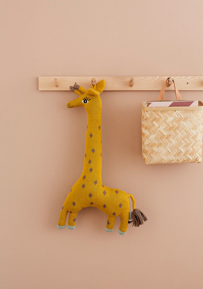 Kuscheltier Giraffe Baumwolle Gelb