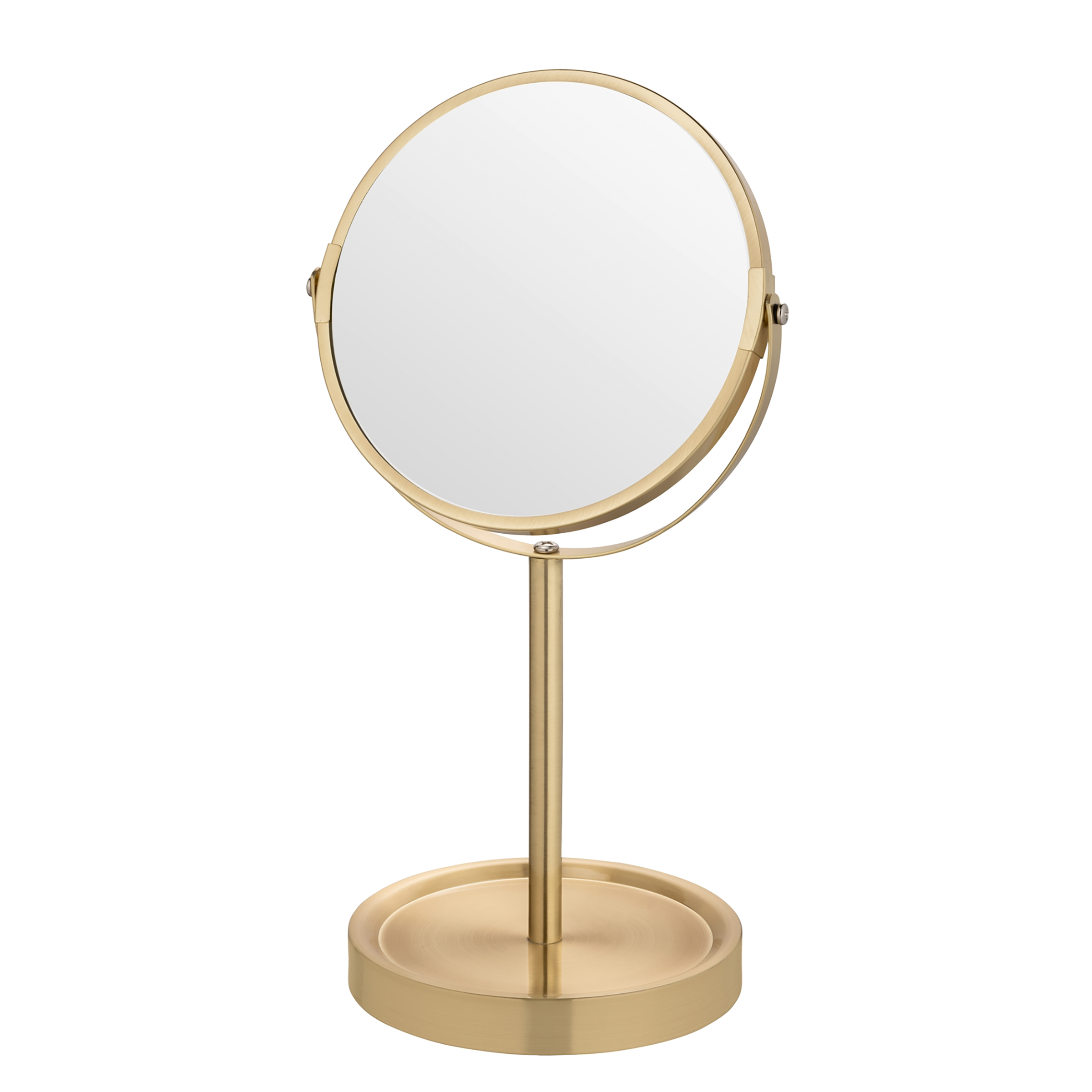 Alata Kosmetikspiegel Stahl Spiegelglas Gold