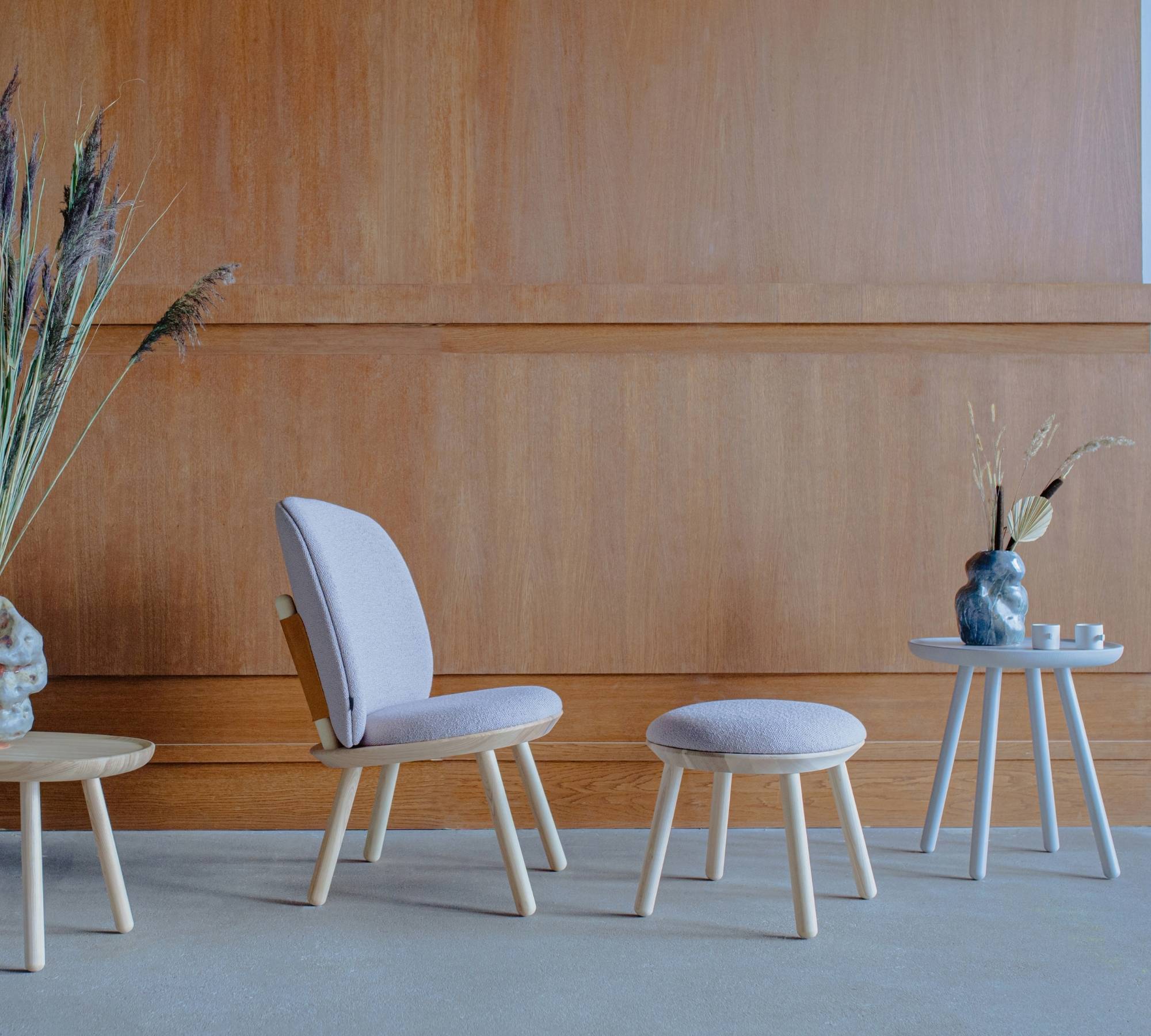 Naïve Armchair Ash wood Fabric Taupe