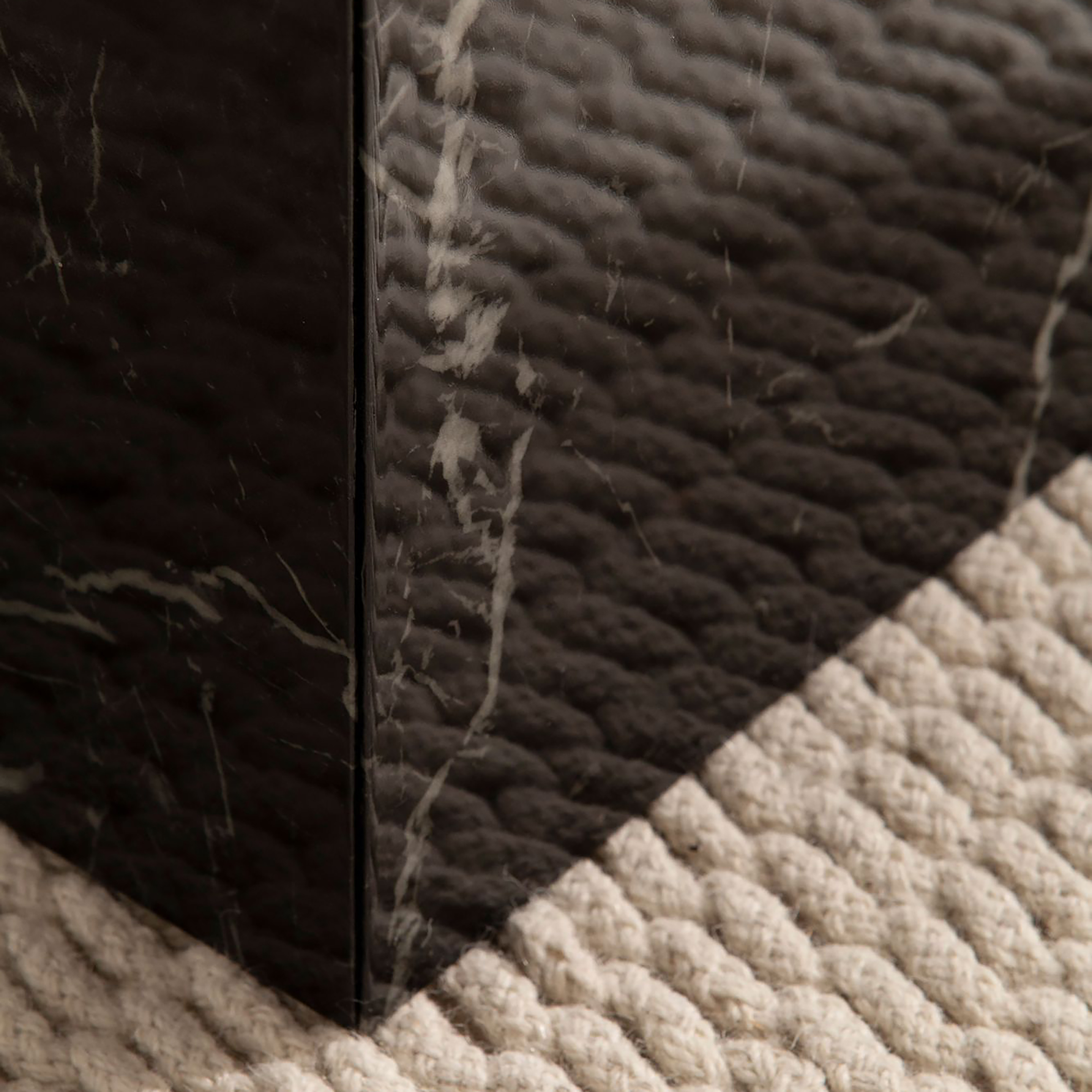 Couchtisch Deleon Marmor Schwarz Dekor
