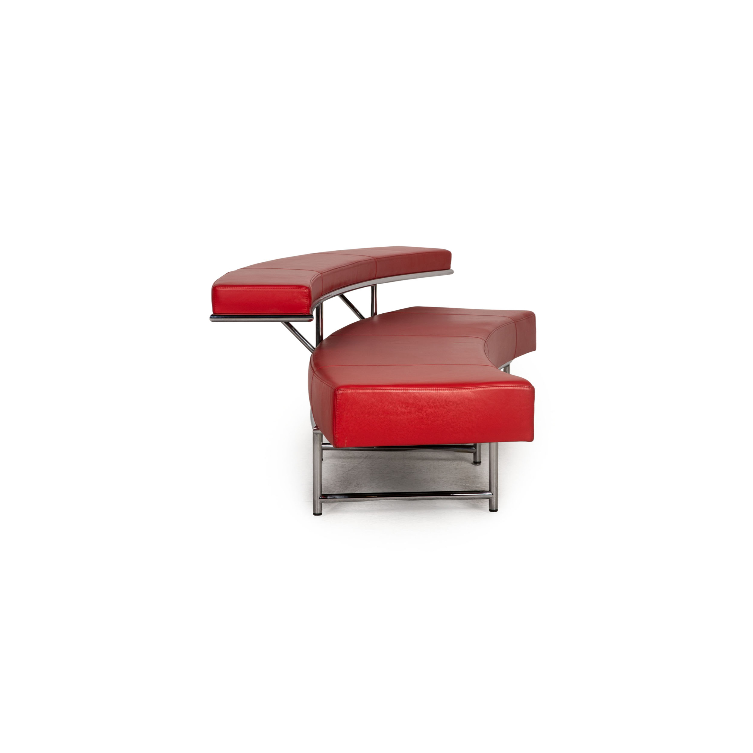 Monte Carlo Sofa 4-Sitzer by Eileen Gray Leder Rot