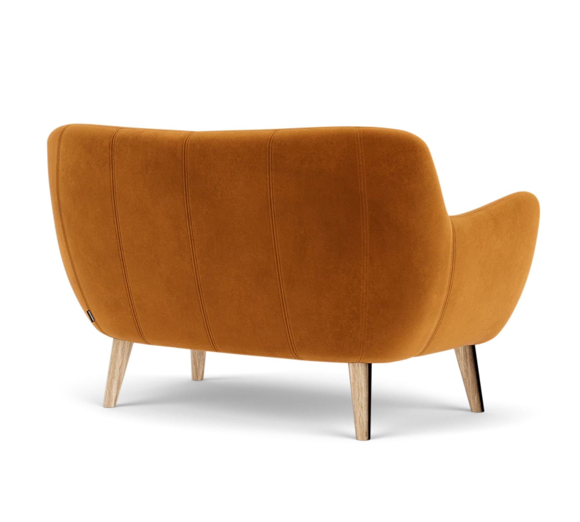 Herman Sofa 2-Sitzer Velour Matt Amber