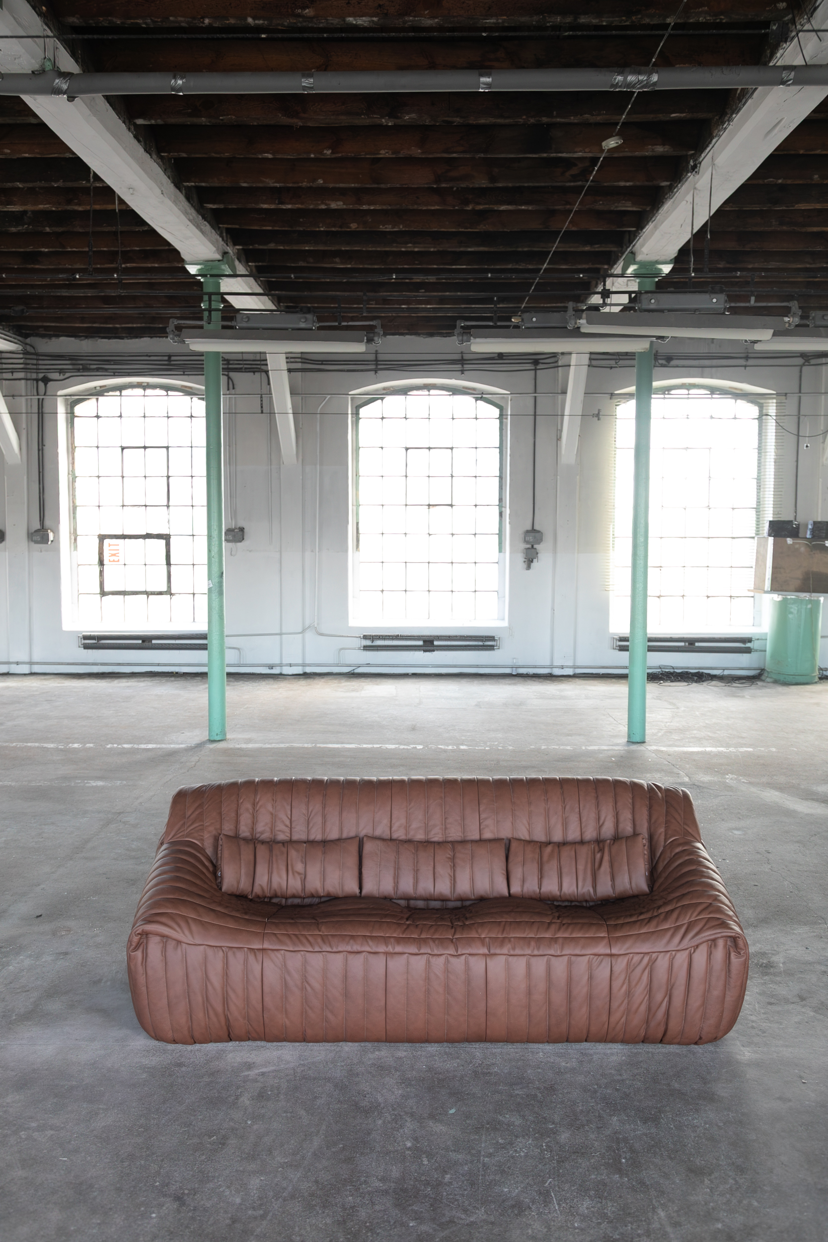 Sandra Sofa 3-Sitzer Glattleder Folk Brown