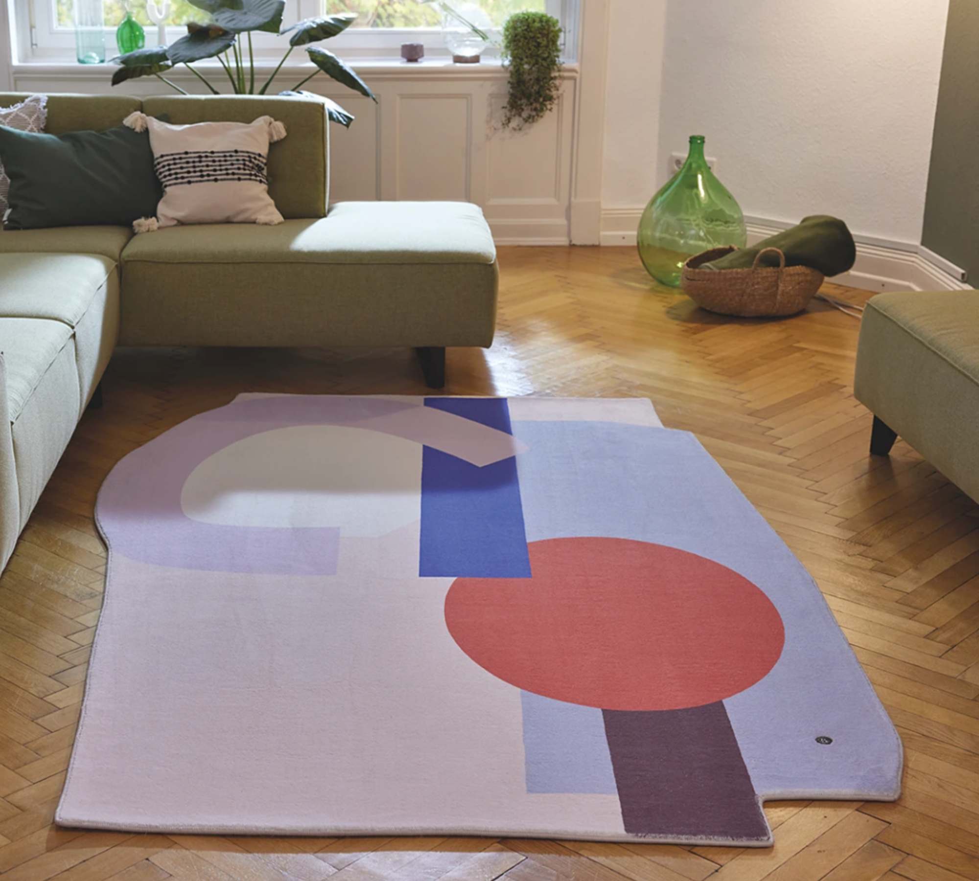 Teppich Kunstfaser Mehrfarbig 153 cm x 188 cm