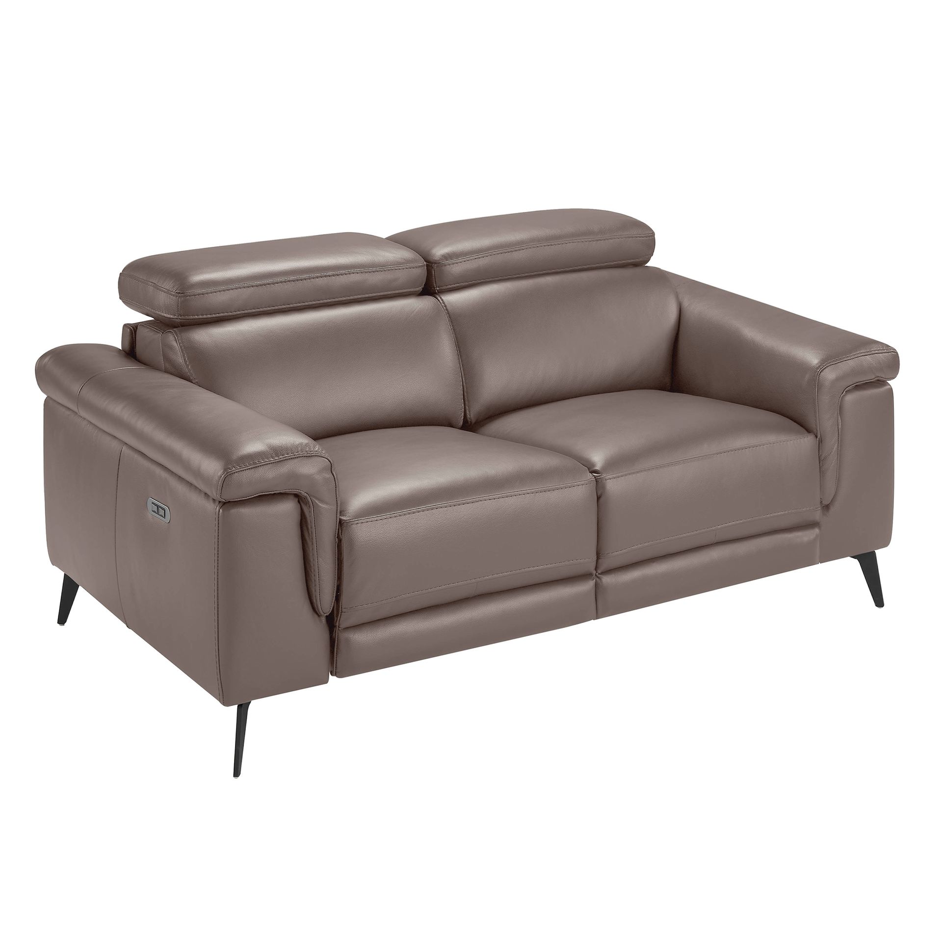 Sofa 2-seater 6106 with relax system leather taupe