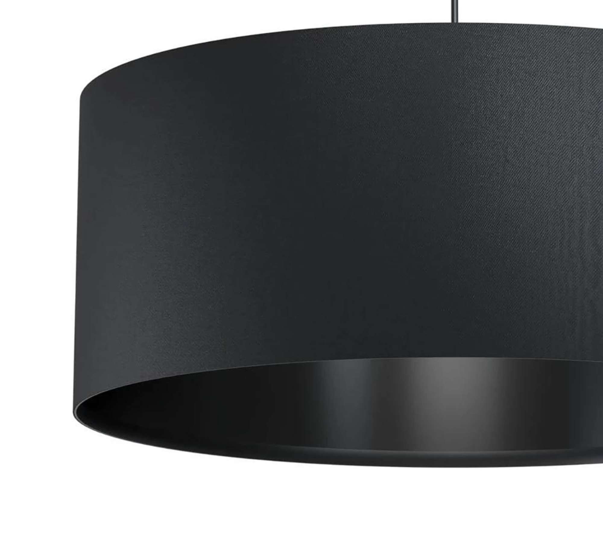 Pendelleuchte 1-flammig Textil Metall Schwarz