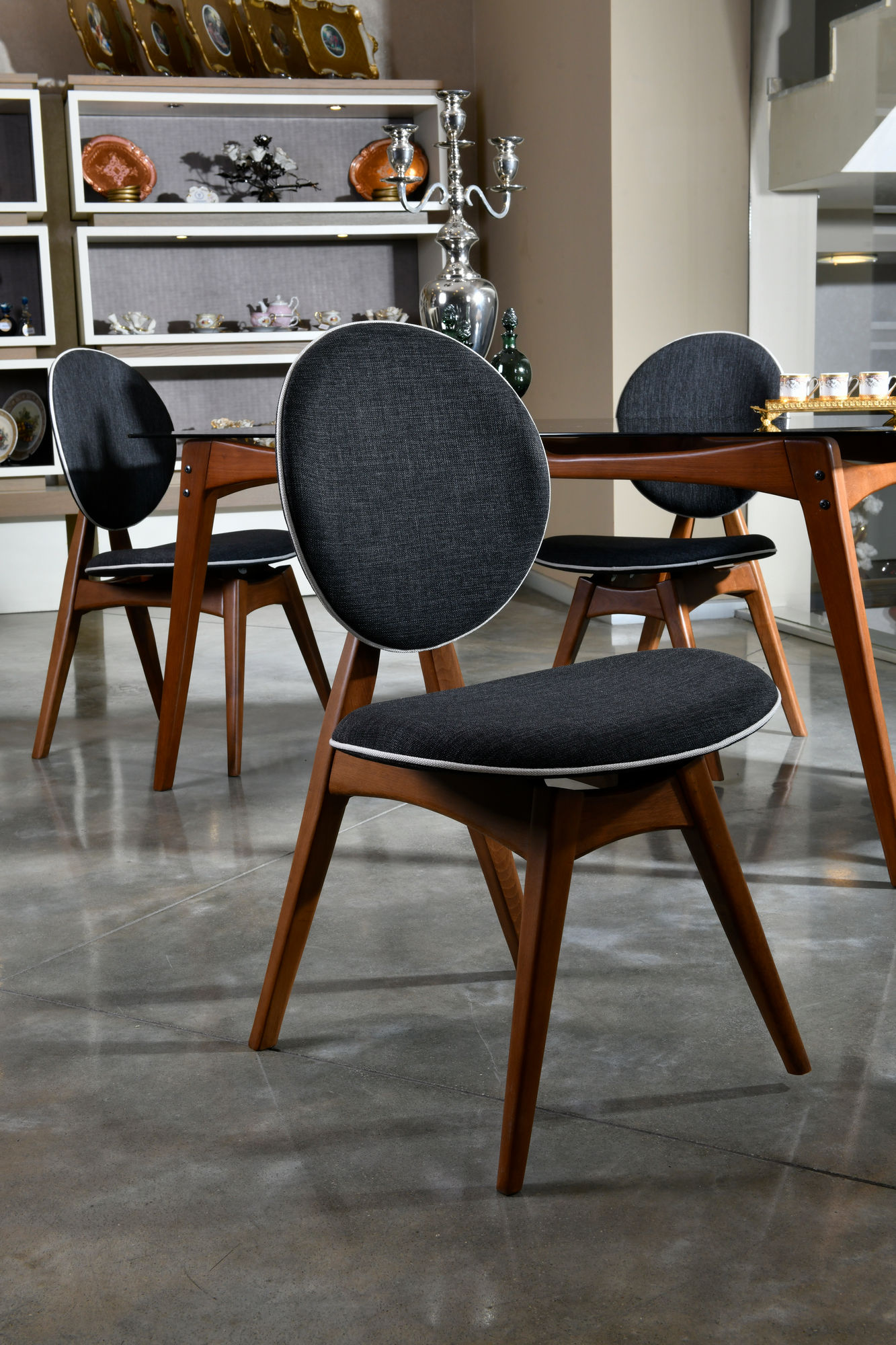 2x Touch Chair Linen Anthracite