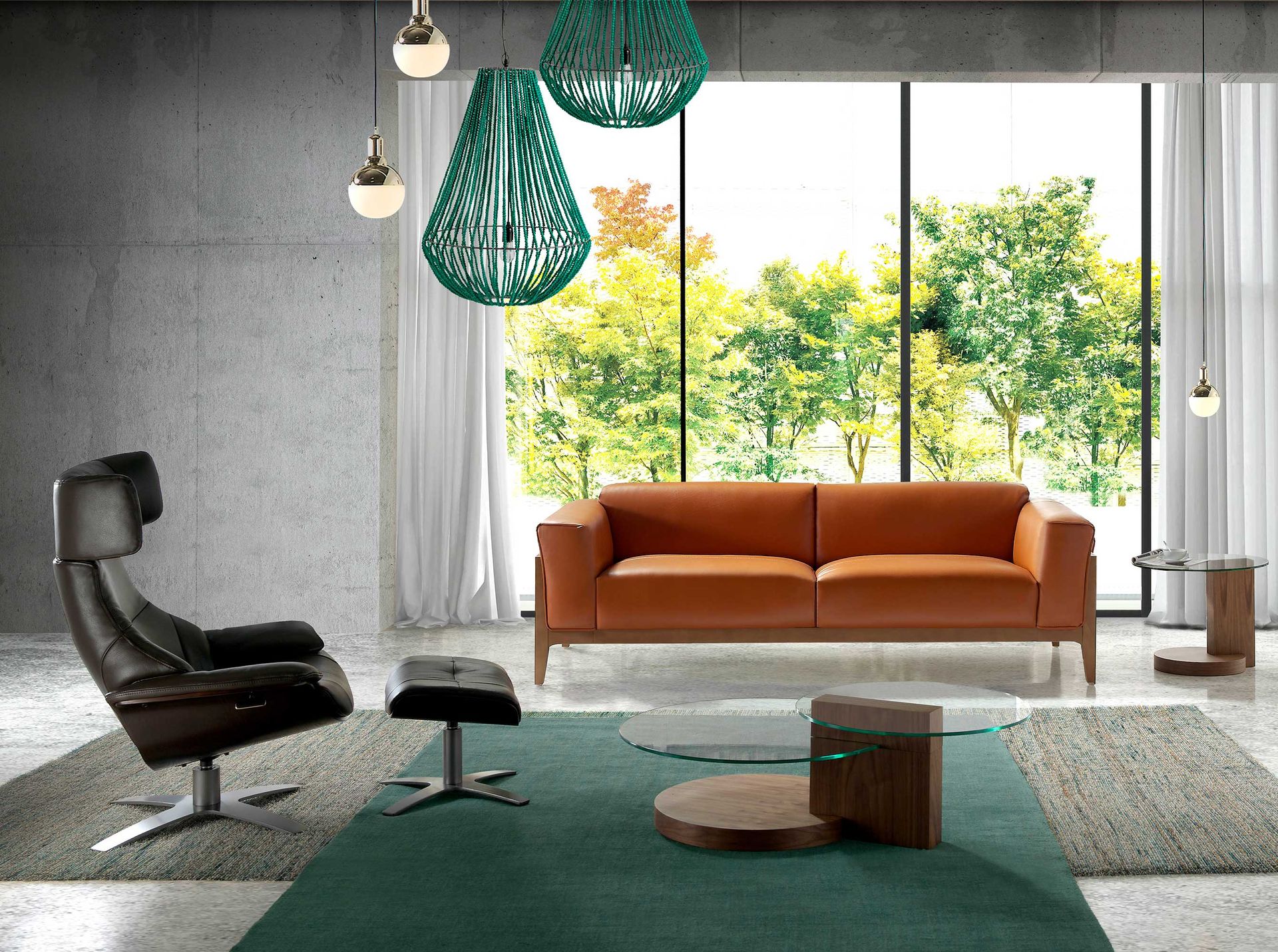 Fußhocker Leder Schokoladenbraun