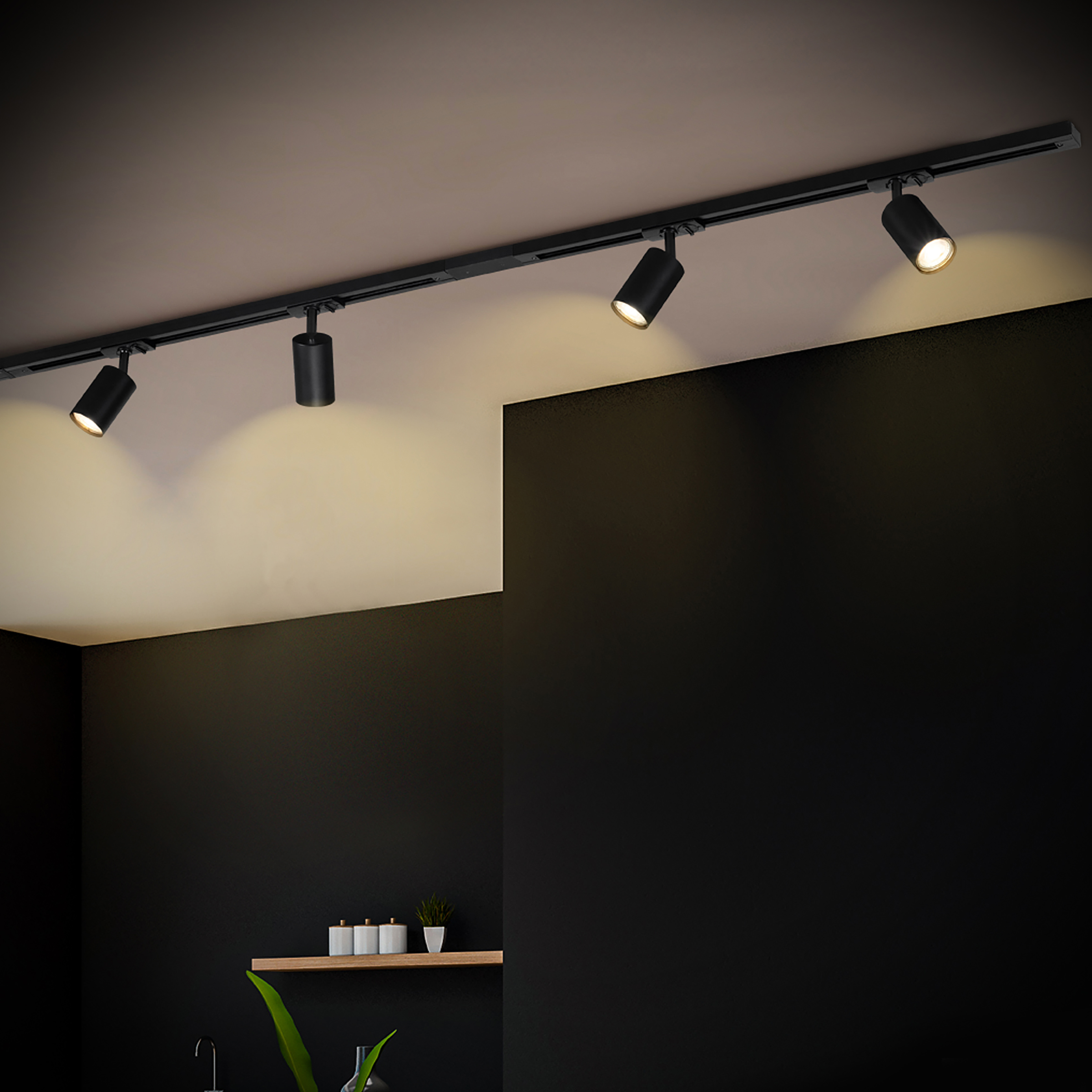 Schienensystem Rail Starterset Schwarz