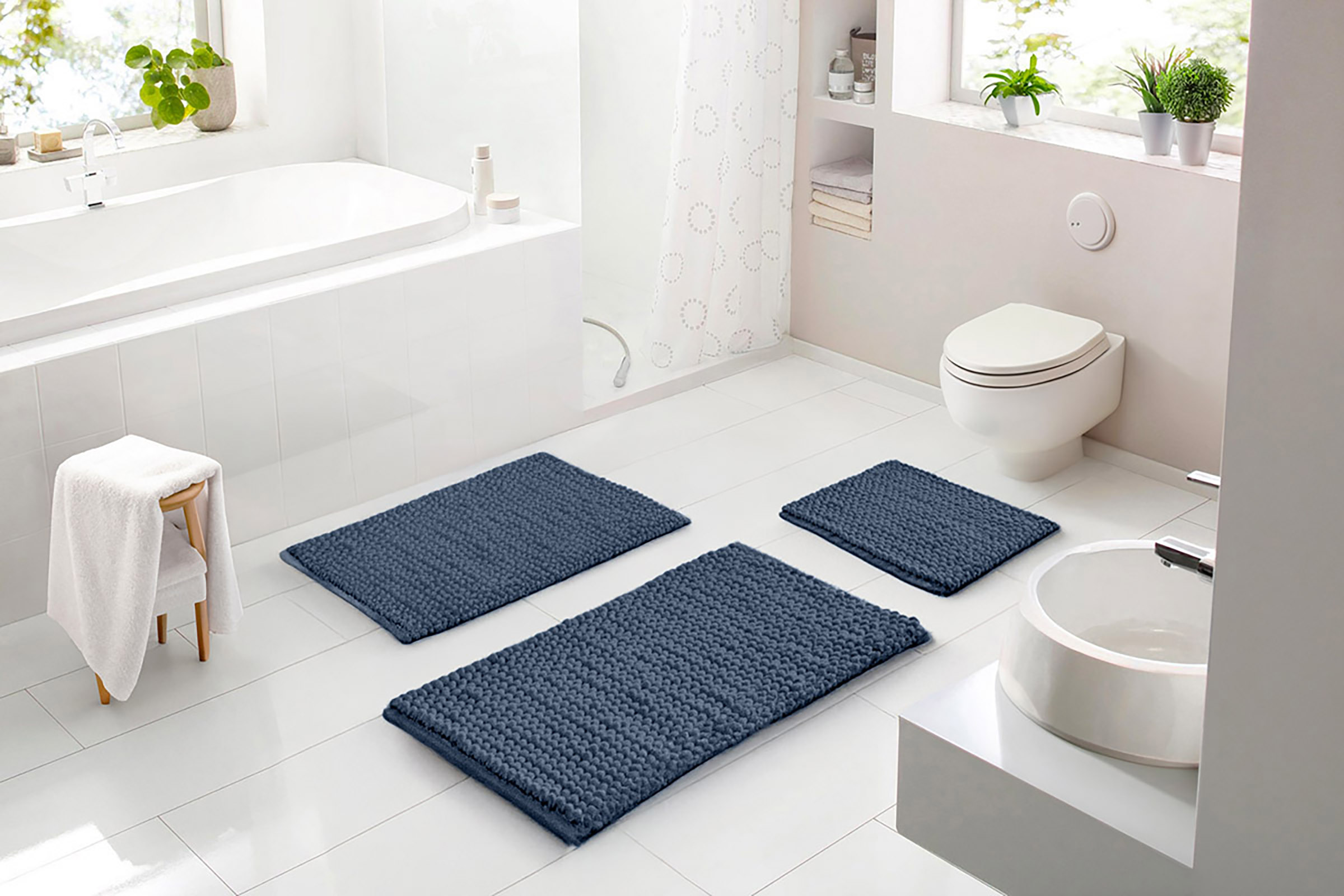 Badematte Punto Uno Anthrazit 70x120cm