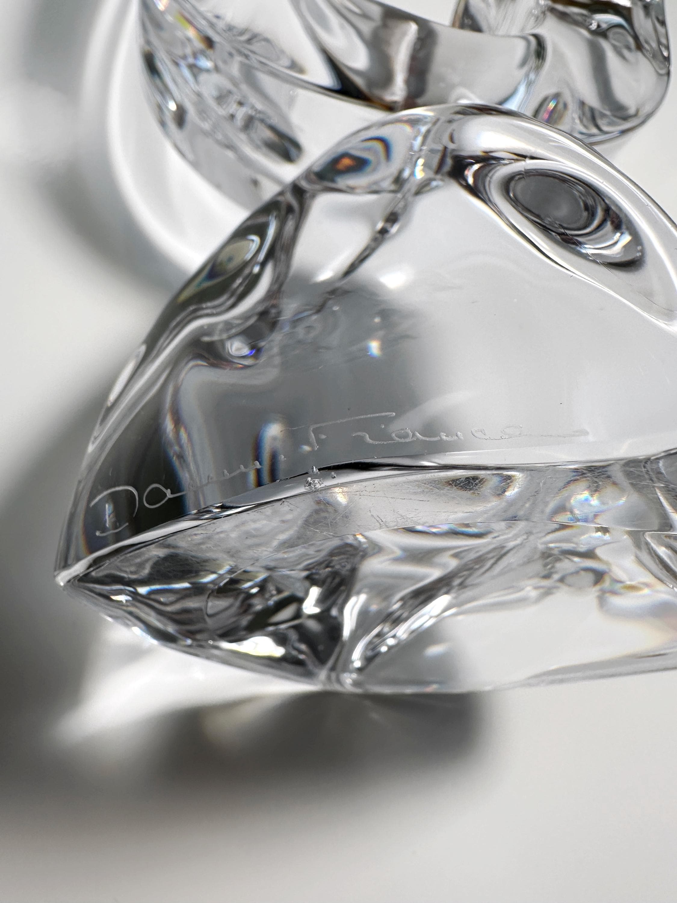 Vintage candle holder crystal France 1960s