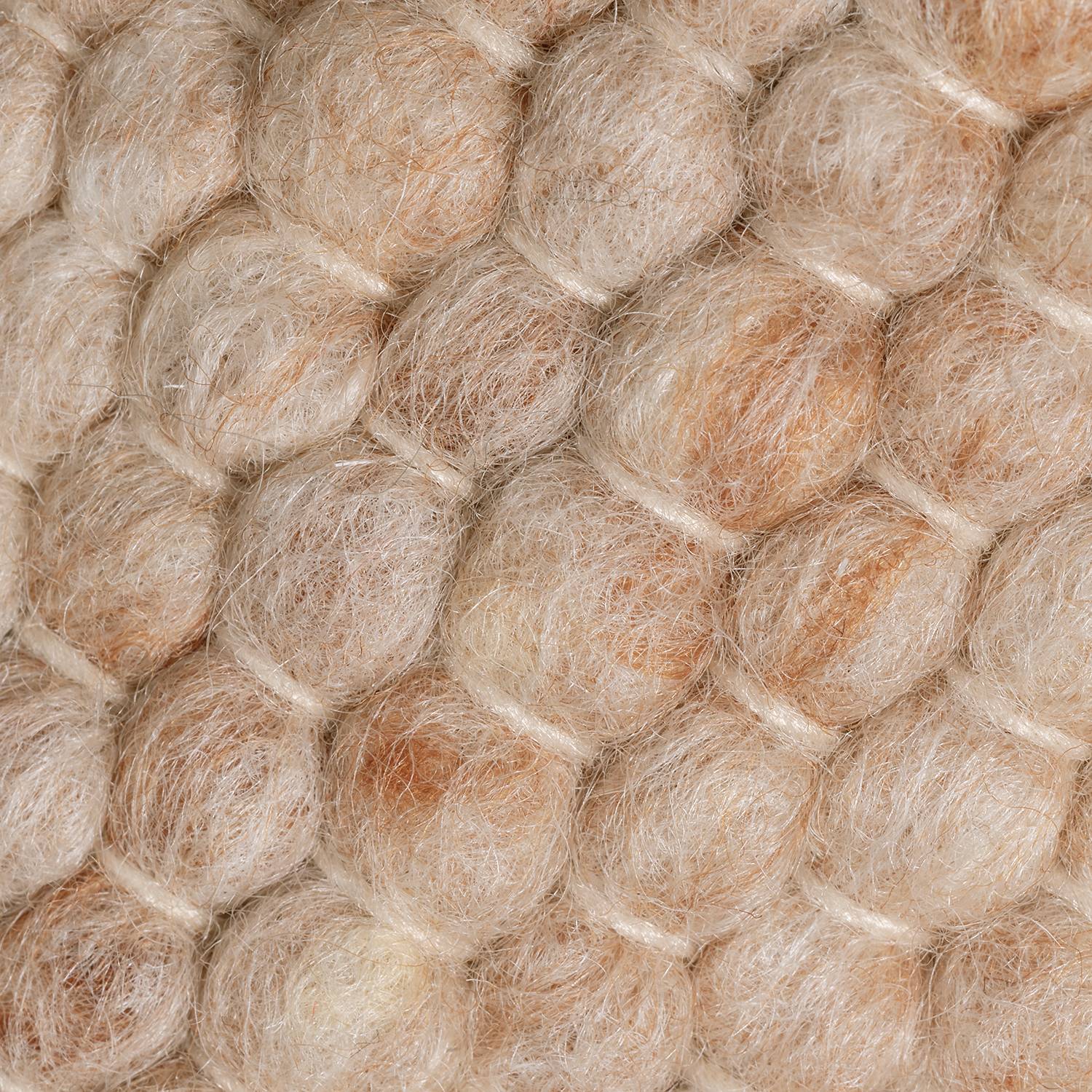 Wollteppich Hörnum Schurwolle Beige 40 x 60 cm