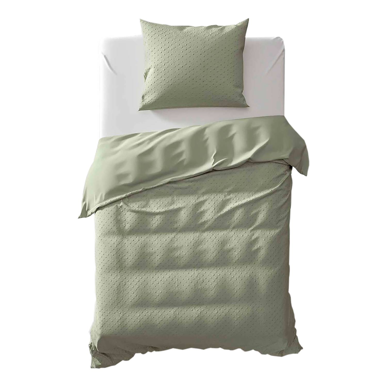 Bed linen set Eloise percale green + pillow