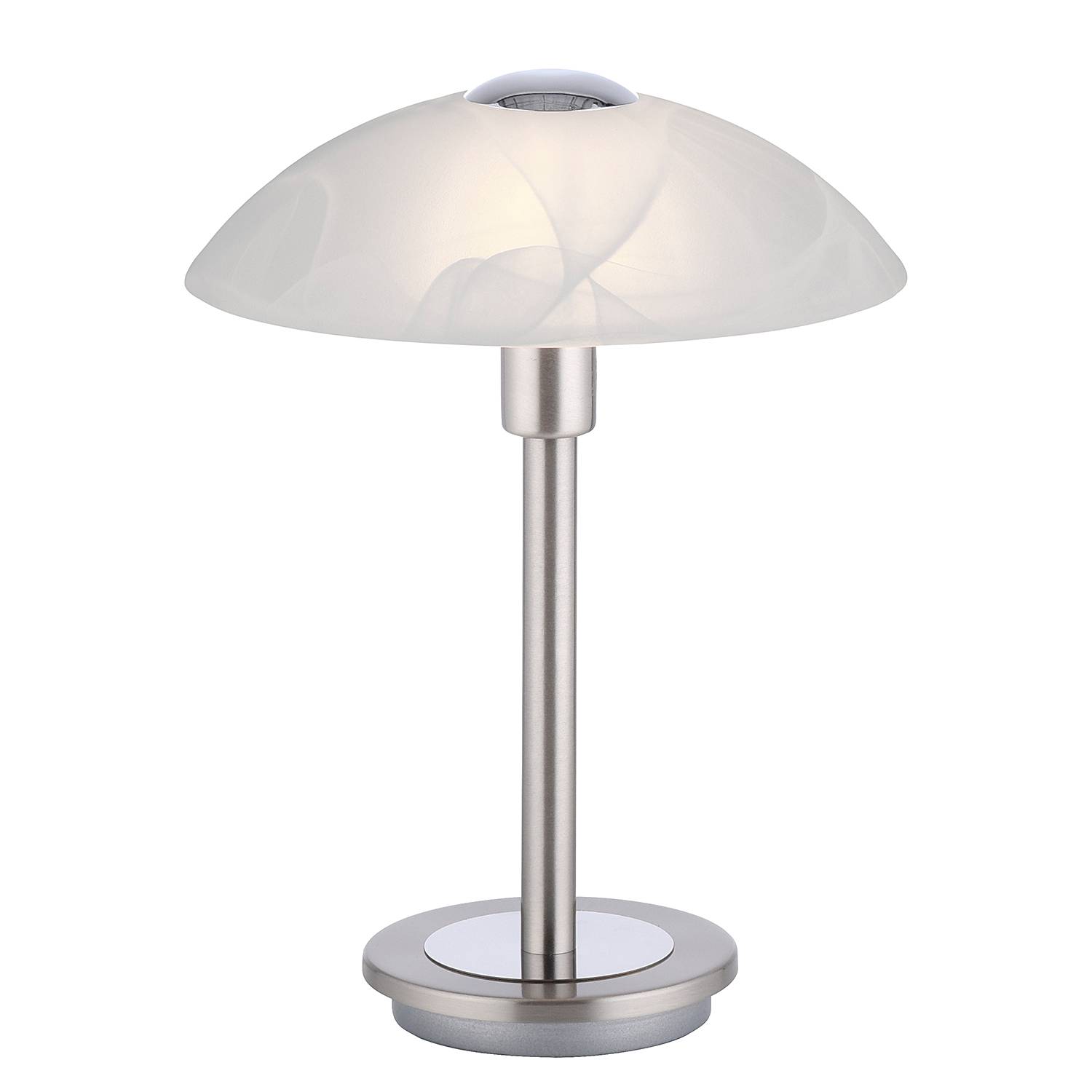 LED-Tischleuchte Enova Milchglas Silber