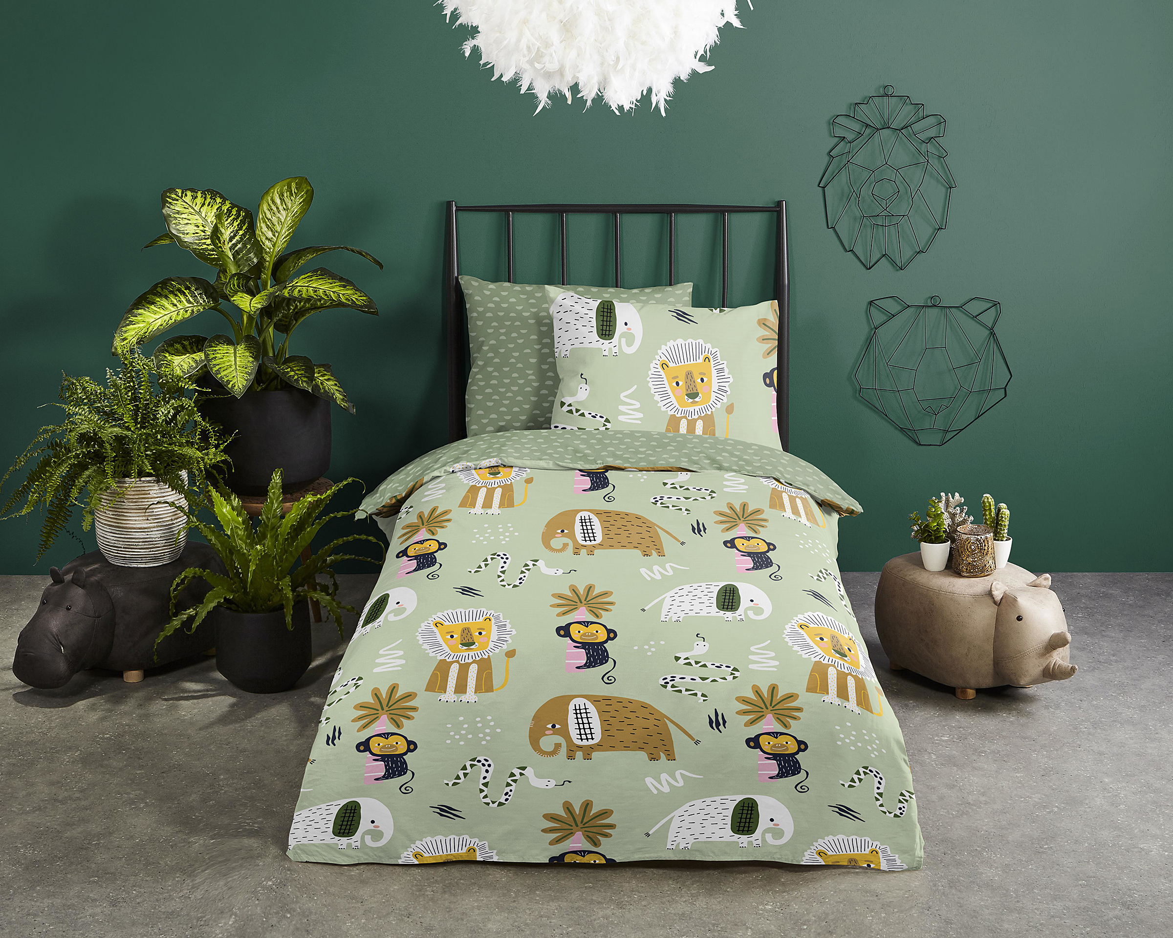 Udera Renforcé Children's Bedding 2-piece Light Green