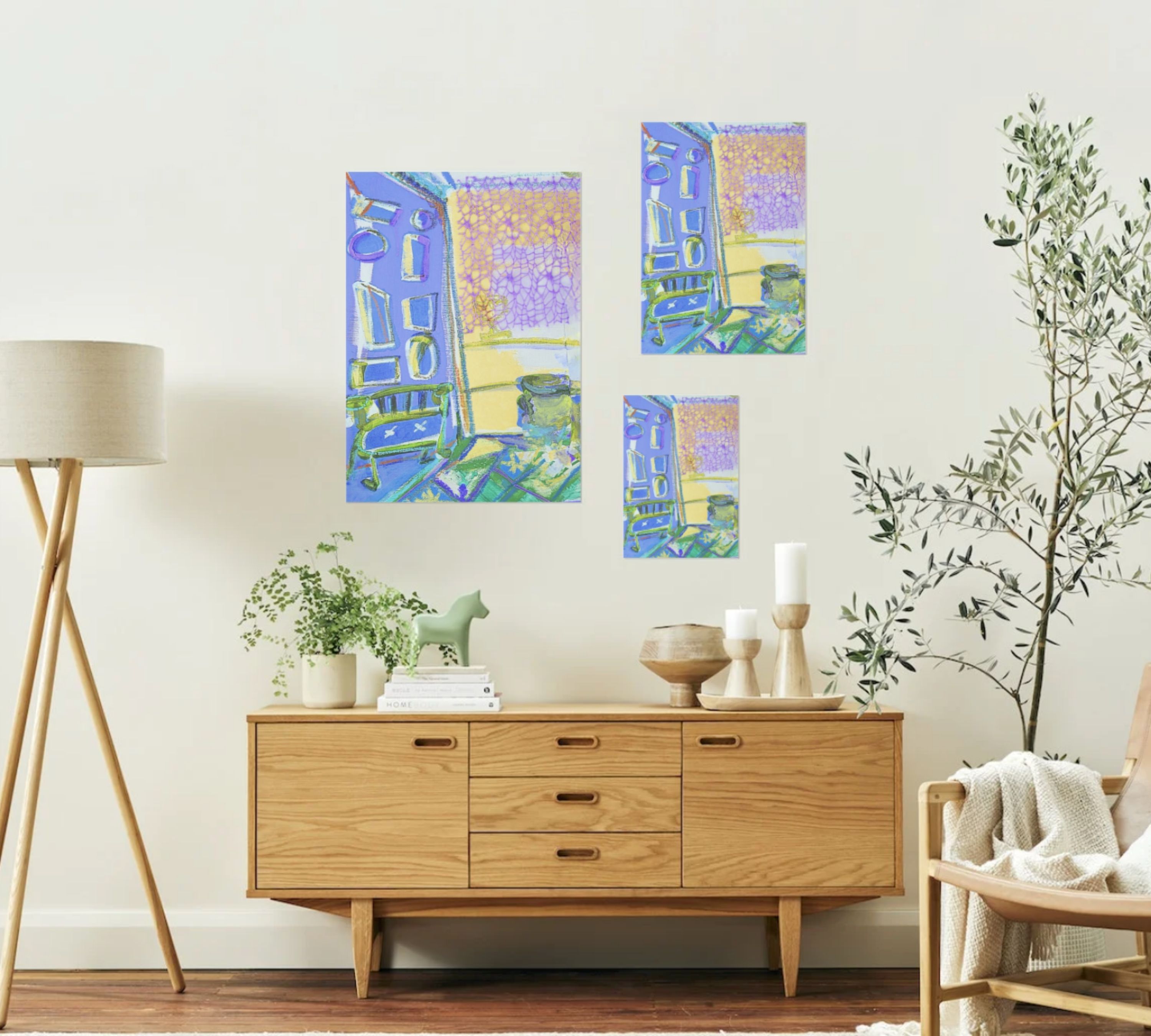 La Sala Azzurra Kunstdruck Mehrfarbig