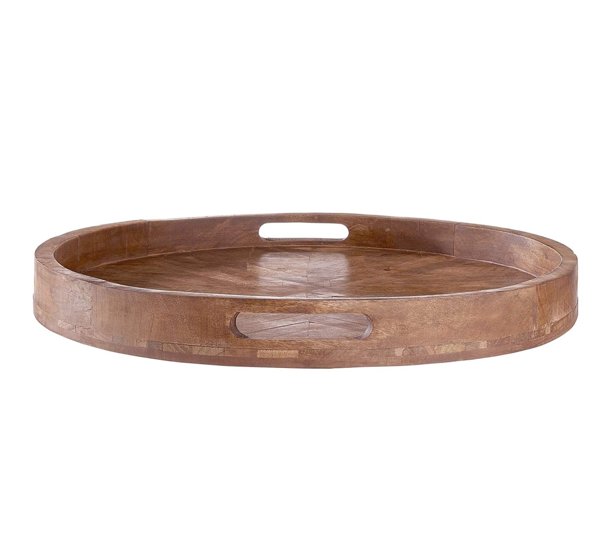 Tablett Mangoholz Braun 50 cm