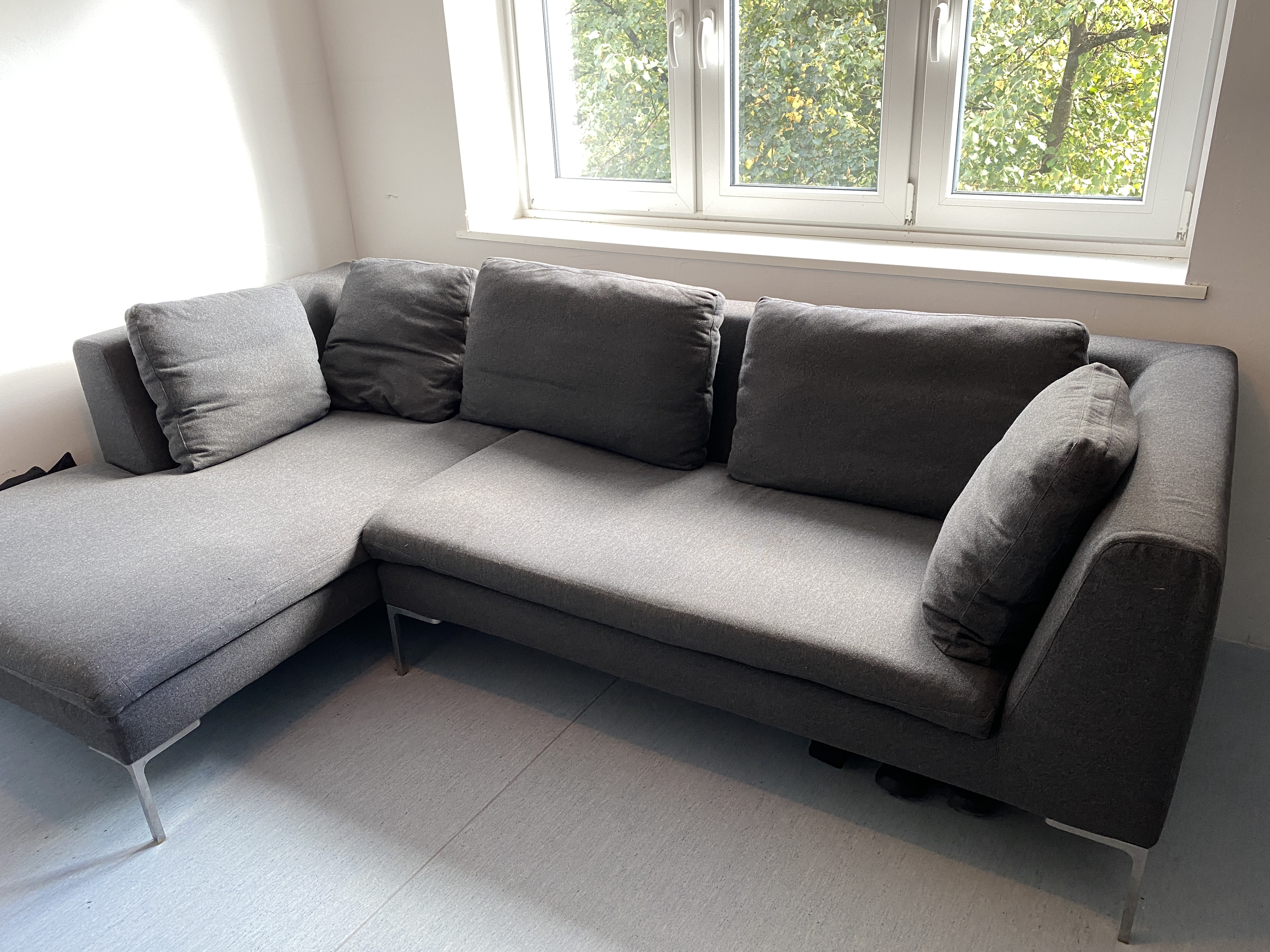 Ecksofa Grau Baumwolle von B&B Italia