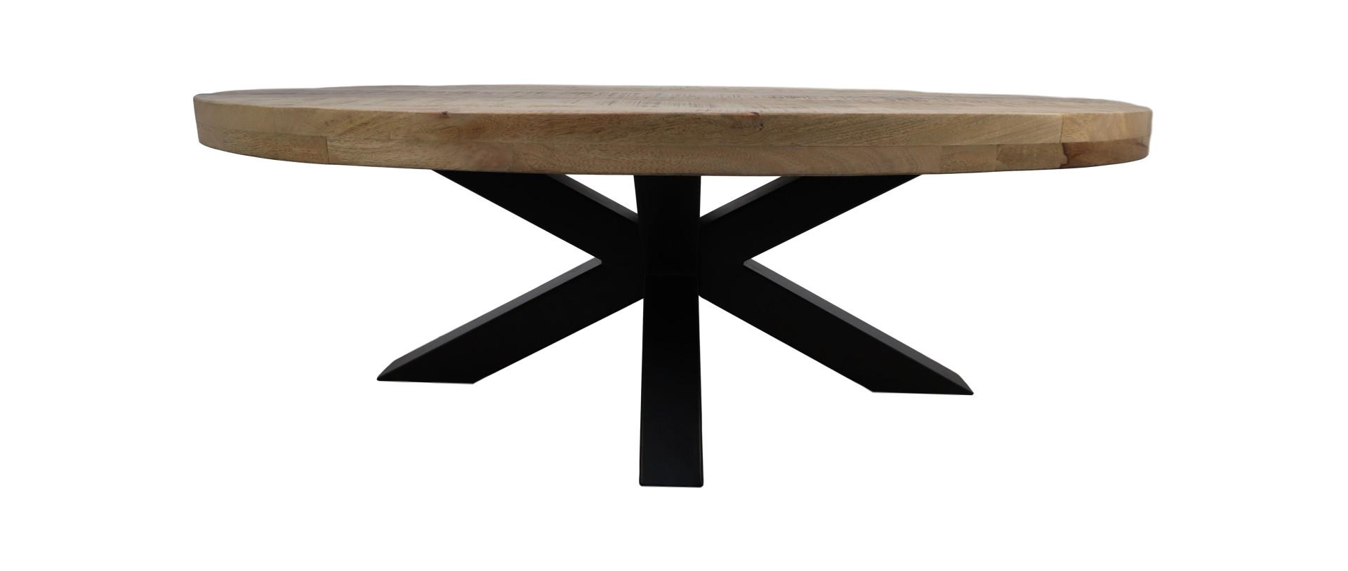 Ovale Portland Tischplatte Mangoholz