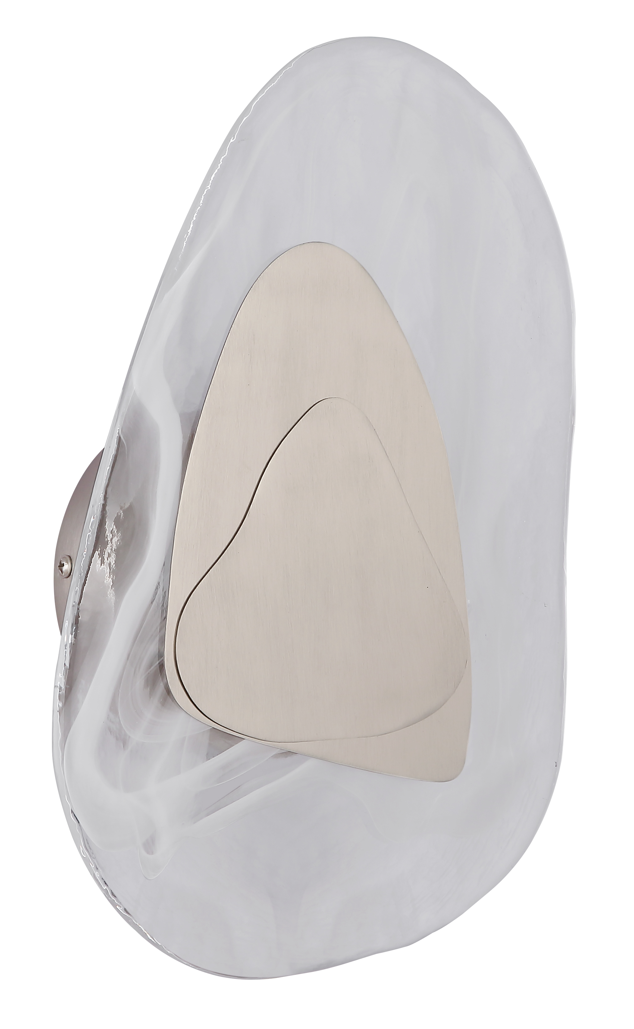 LED Wall Lamp Dorsey 1-Light Clear Glass Iron Beige